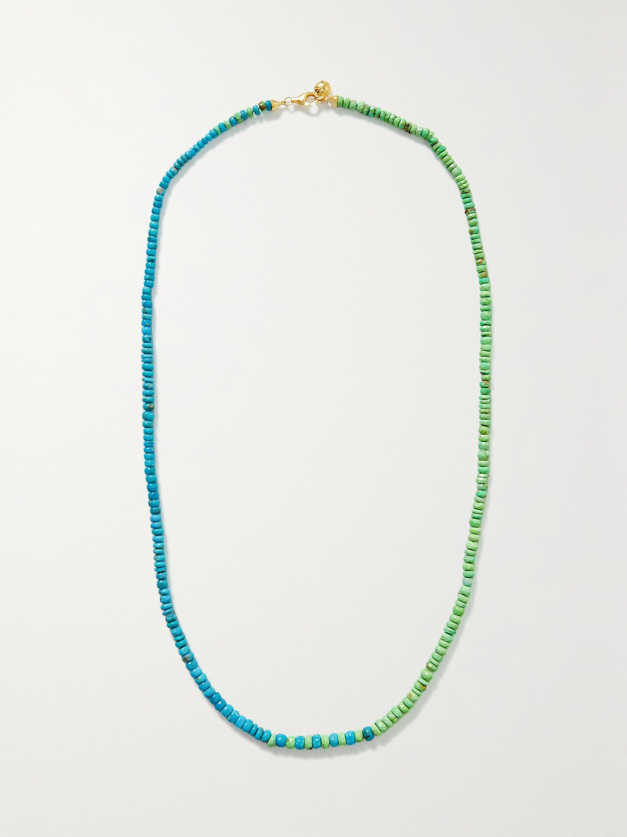 Fry Powers Electric 14-karat Gold Turquoise Necklace In Green