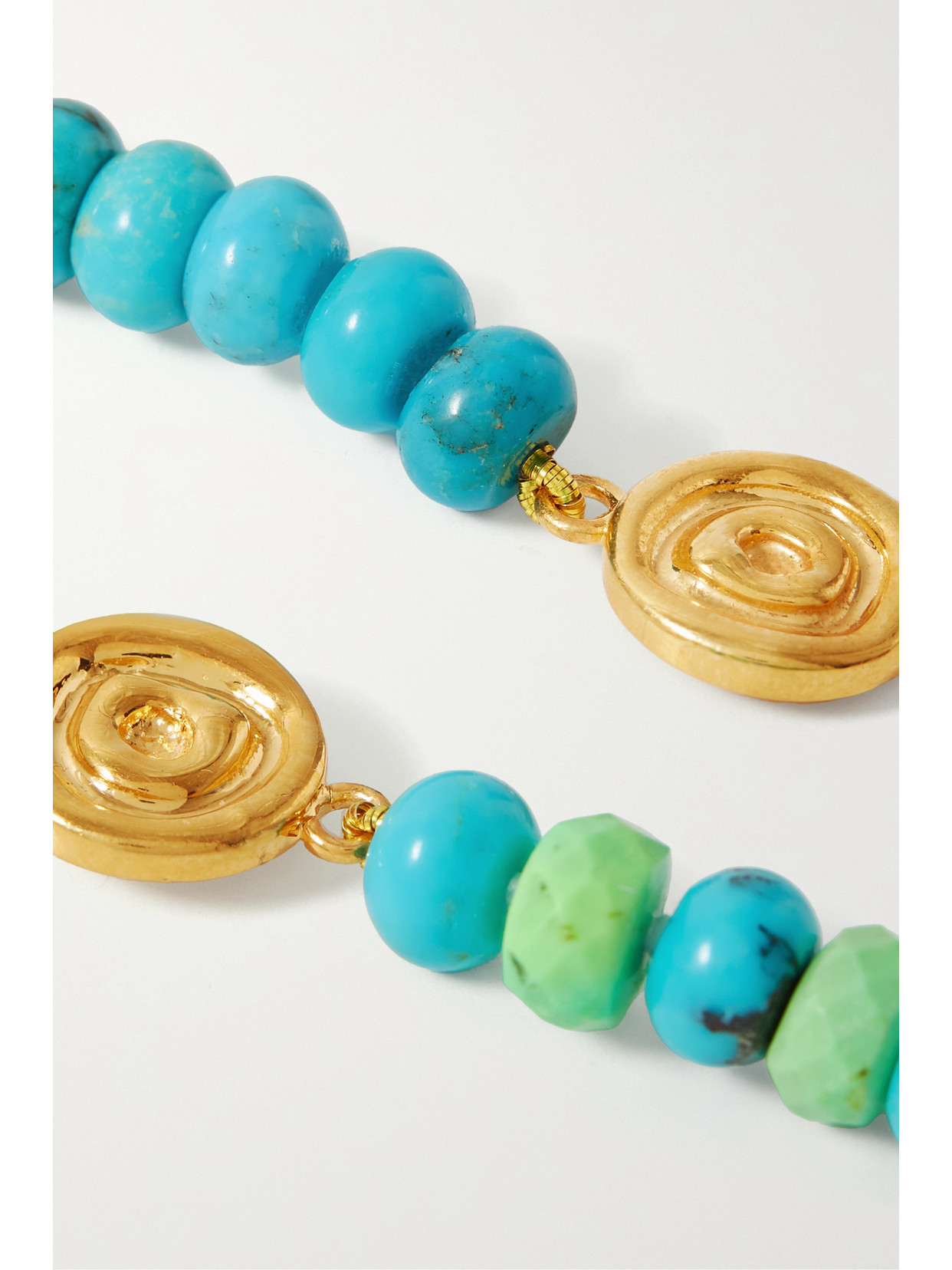 Shop Fry Powers Electric 14-karat Gold Turquoise Earrings In Multi