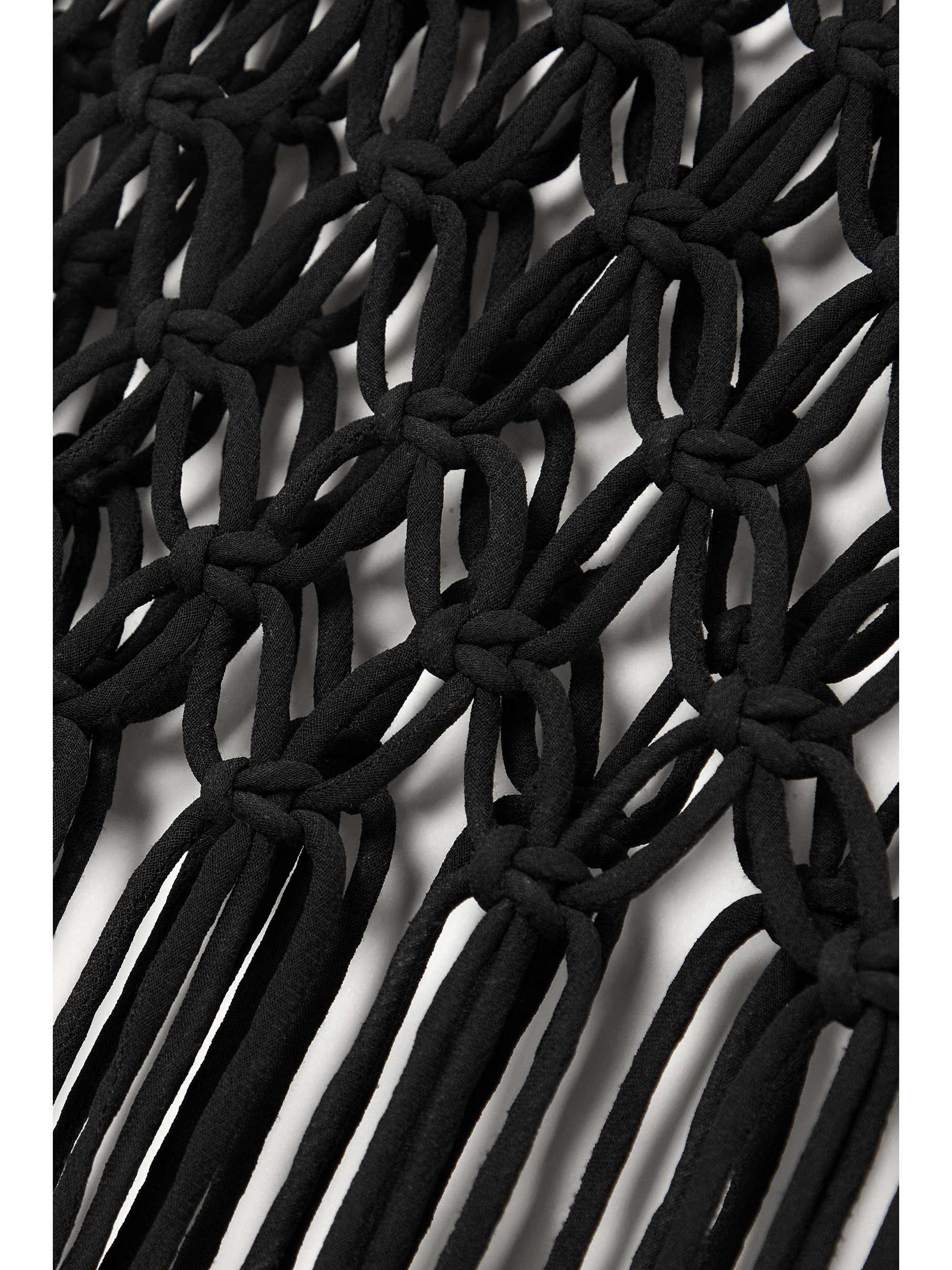 DRIES VAN NOTEN Fringed macramé top