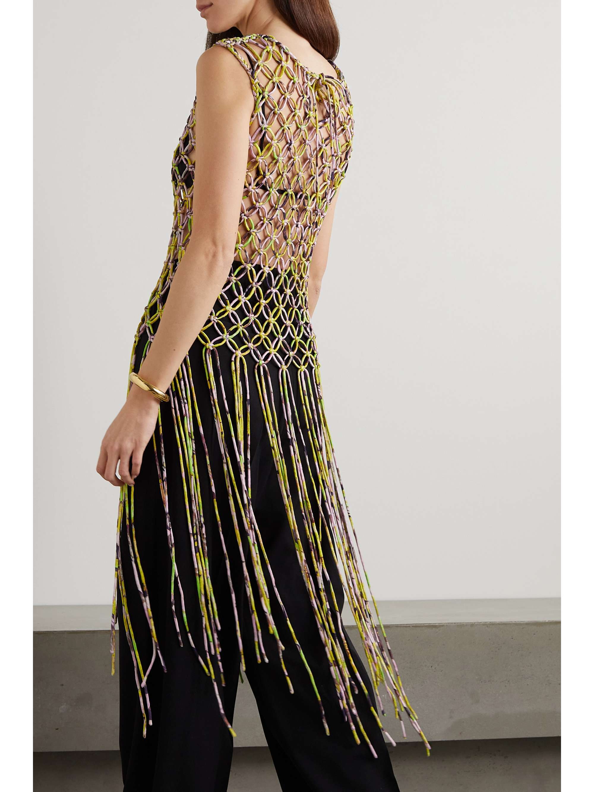 DRIES VAN NOTEN マクラメ トップス フリンジ付き