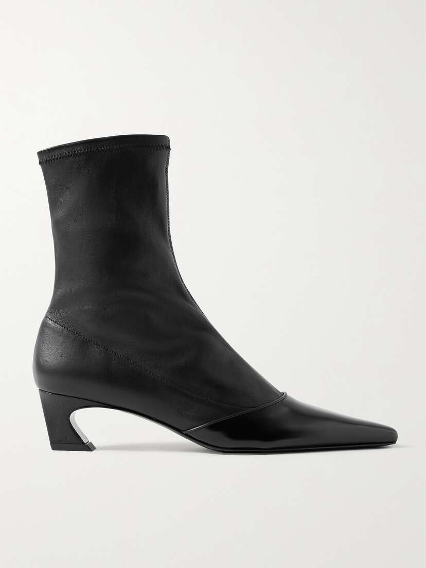 Acne Studios Patent-trimmed Leather Ankle Boots