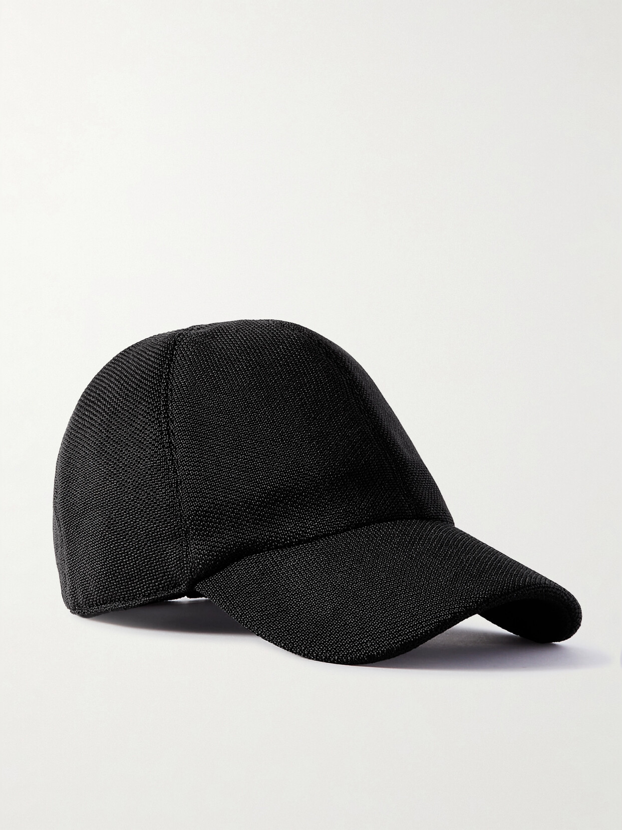 The Row Caspian Silk-piqué Baseball Cap In Black