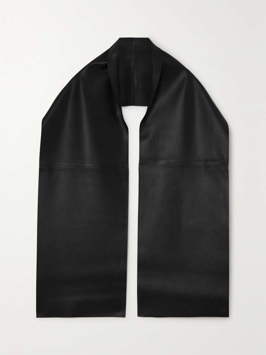 THE ROW Billie 超大款皮革围巾 | NET-A-PORTER