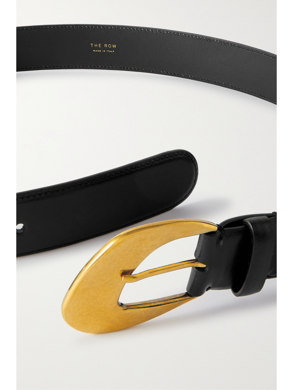 The Row Effi Leather Belt In Black