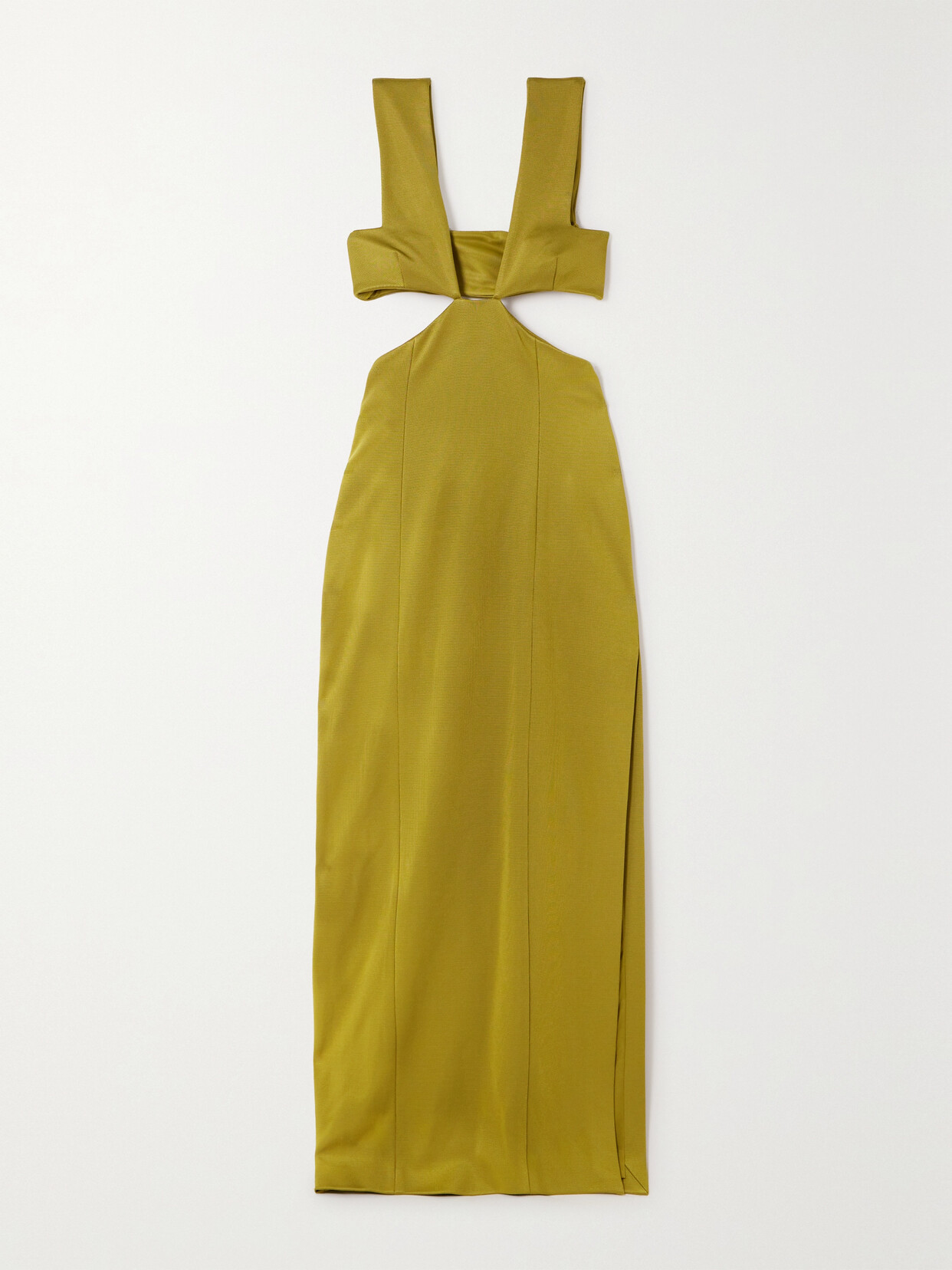 Galvan - Beverly Cutout Knitted Maxi Dress - Green