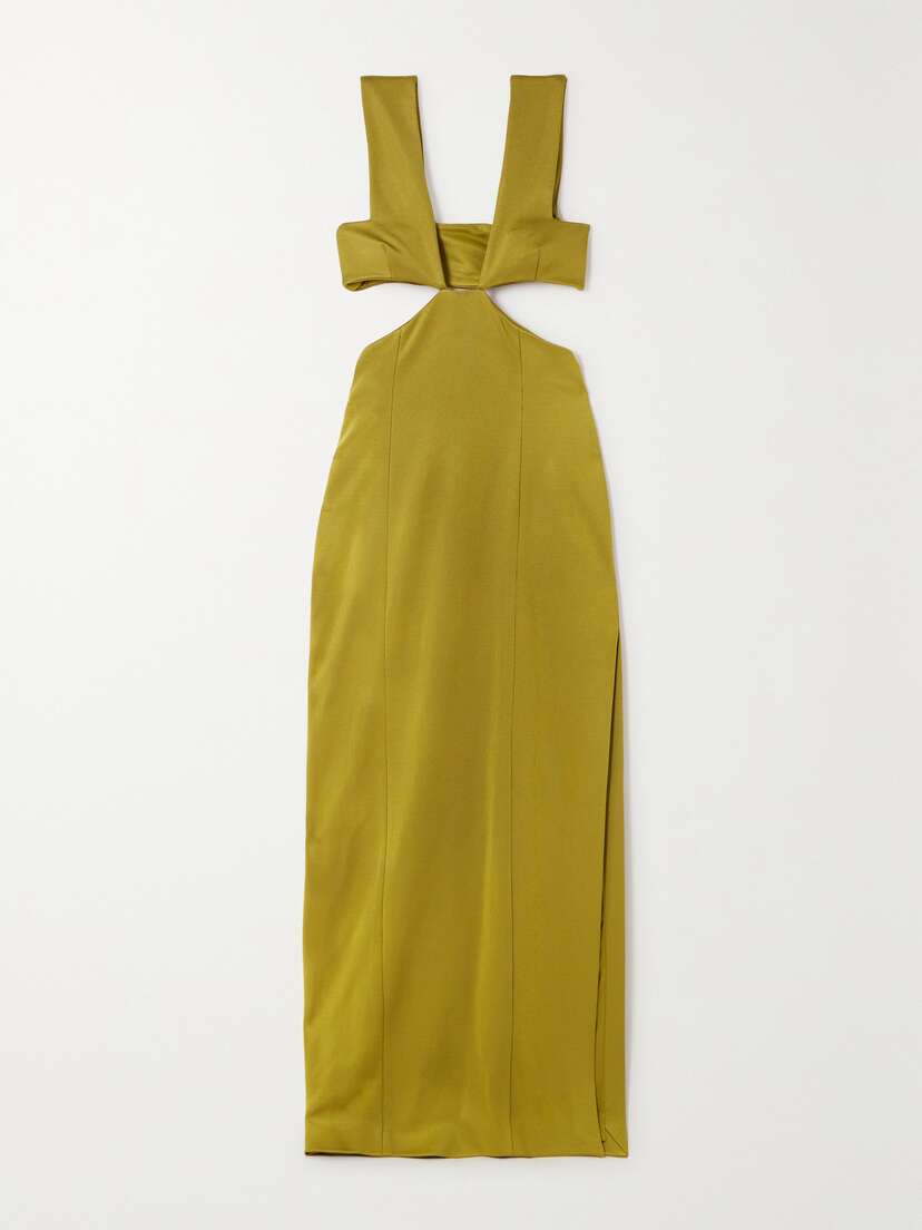 Galvan Beverly Cutout Knitted Maxi Dress