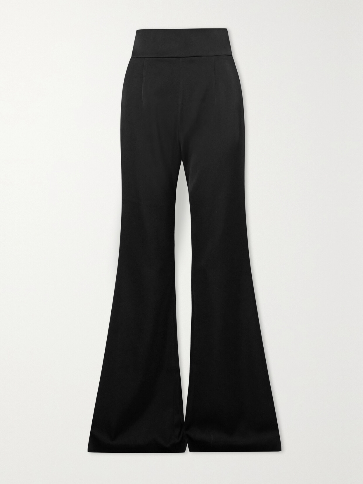 Galvan - + Net Sustain + Martha Hunt Sculpted Satin Flared Pants - Black