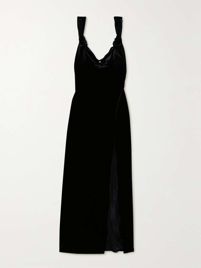 Galvan Liza Stretch-velvet Gown