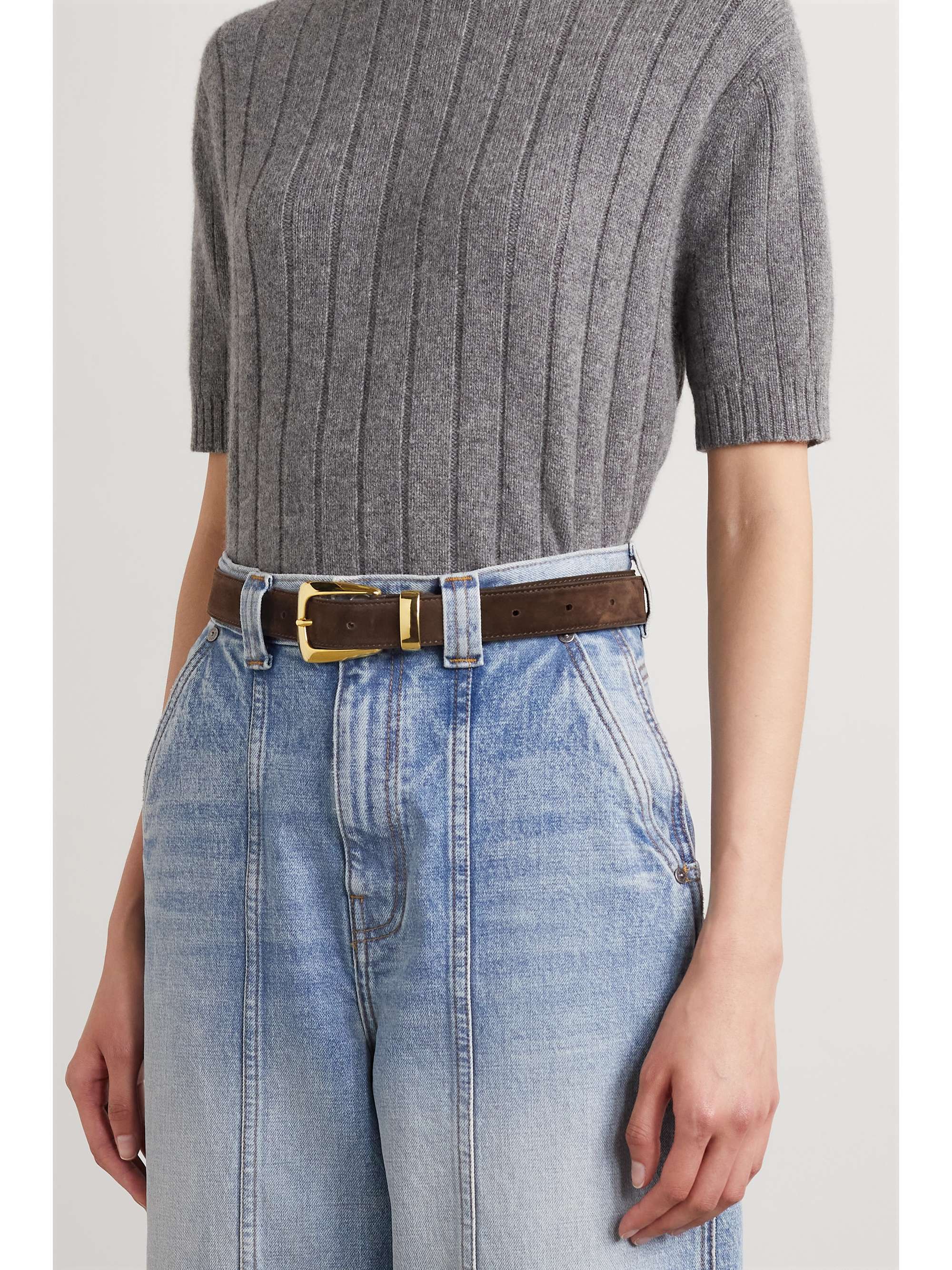 KHAITE Benny suede waist belt | NET-A-PORTER