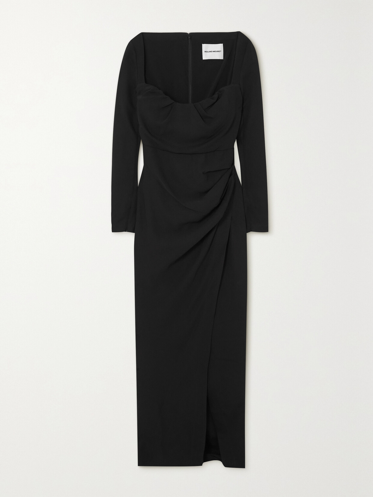 Roland Mouret - Draped Cady Maxi Dress - Black