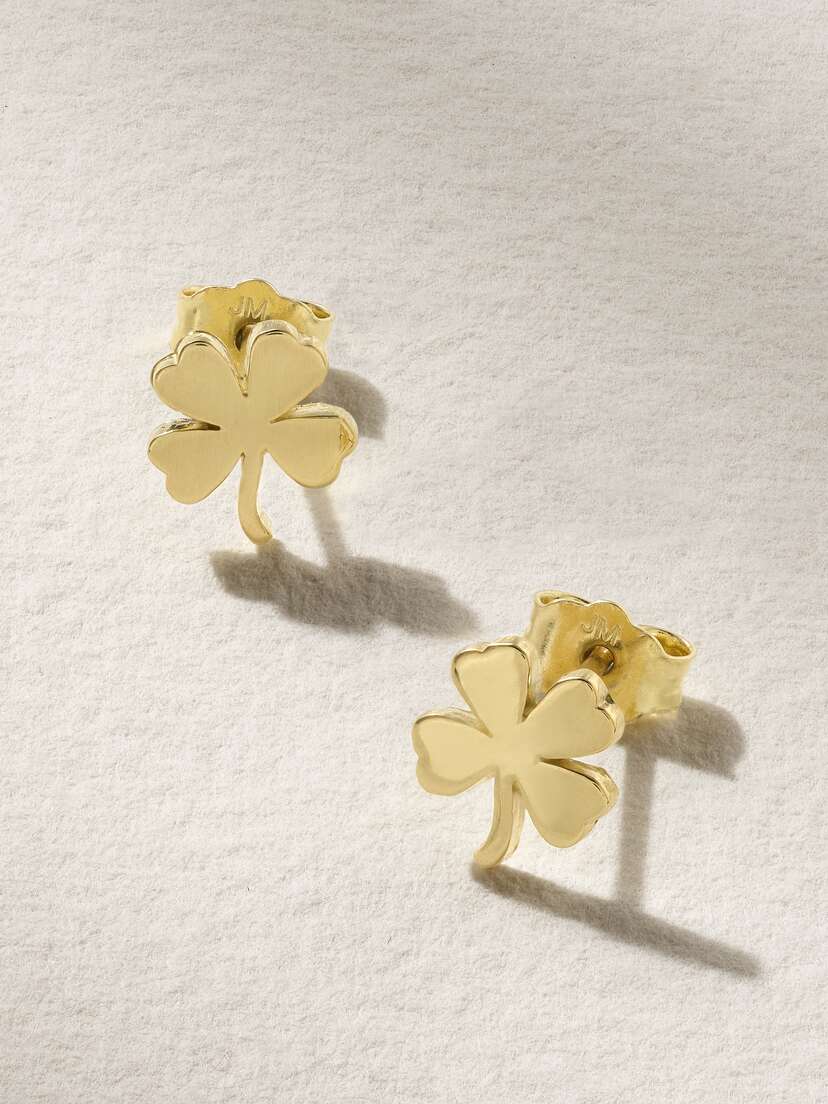 Jennifer Meyer Mini Clover 18-karat Gold Earrings