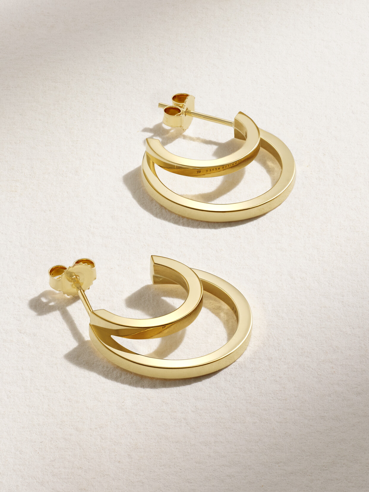 Jennifer Meyer - Mini Double 18-karat Gold Hoop Earrings - one size