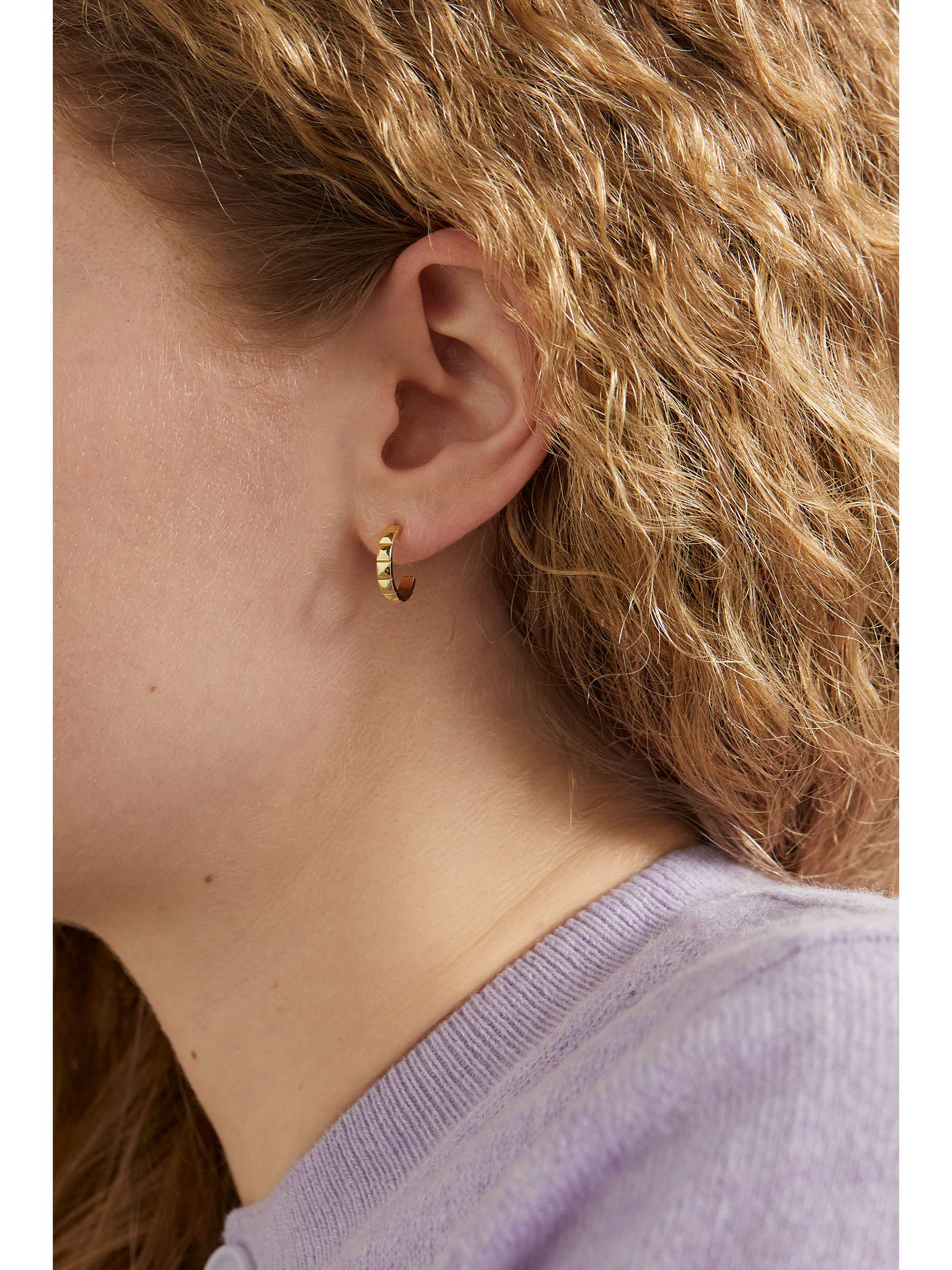 JENNIFER MEYER Mini Square Creolen aus 18 Karat Gold