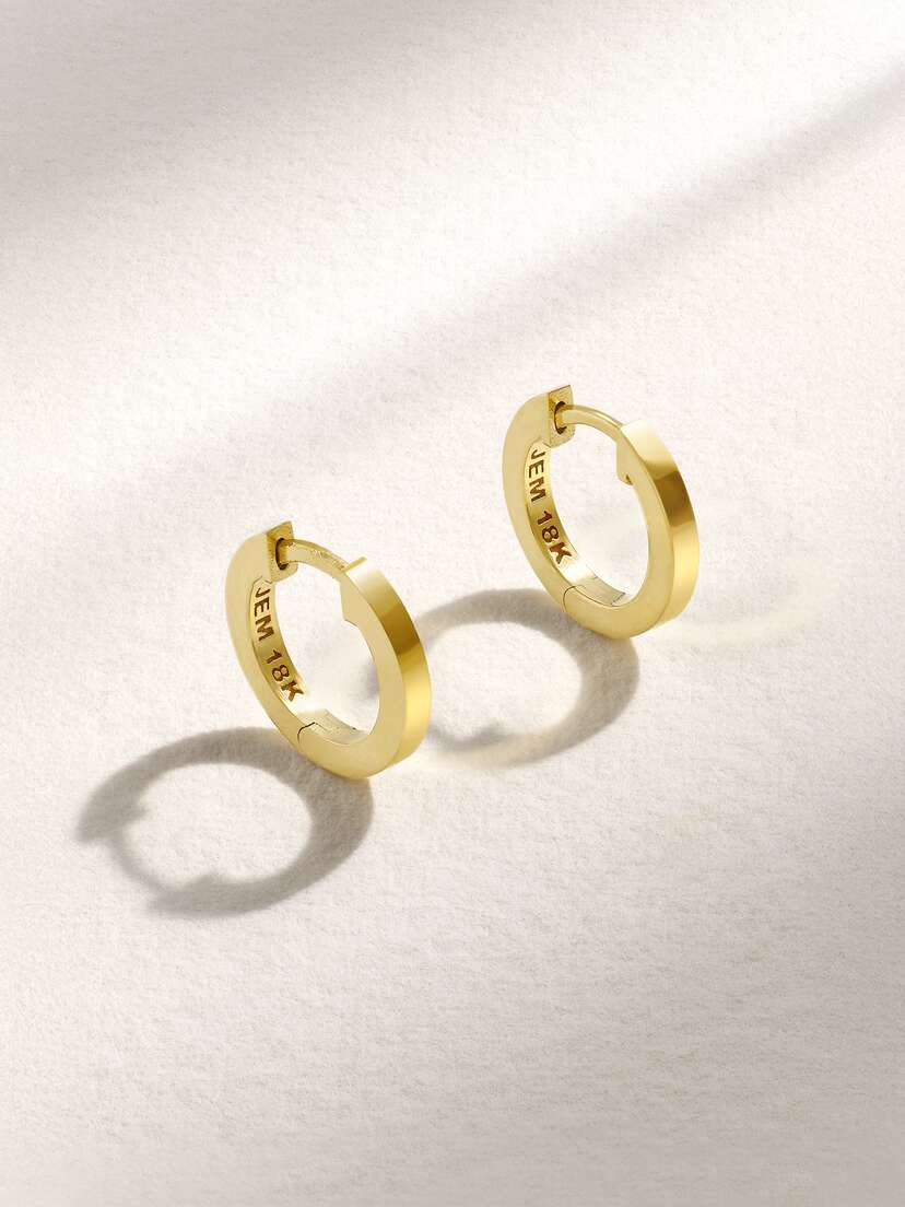 Jennifer Meyer Small Huggies 18-karat Gold Hoop Earrings