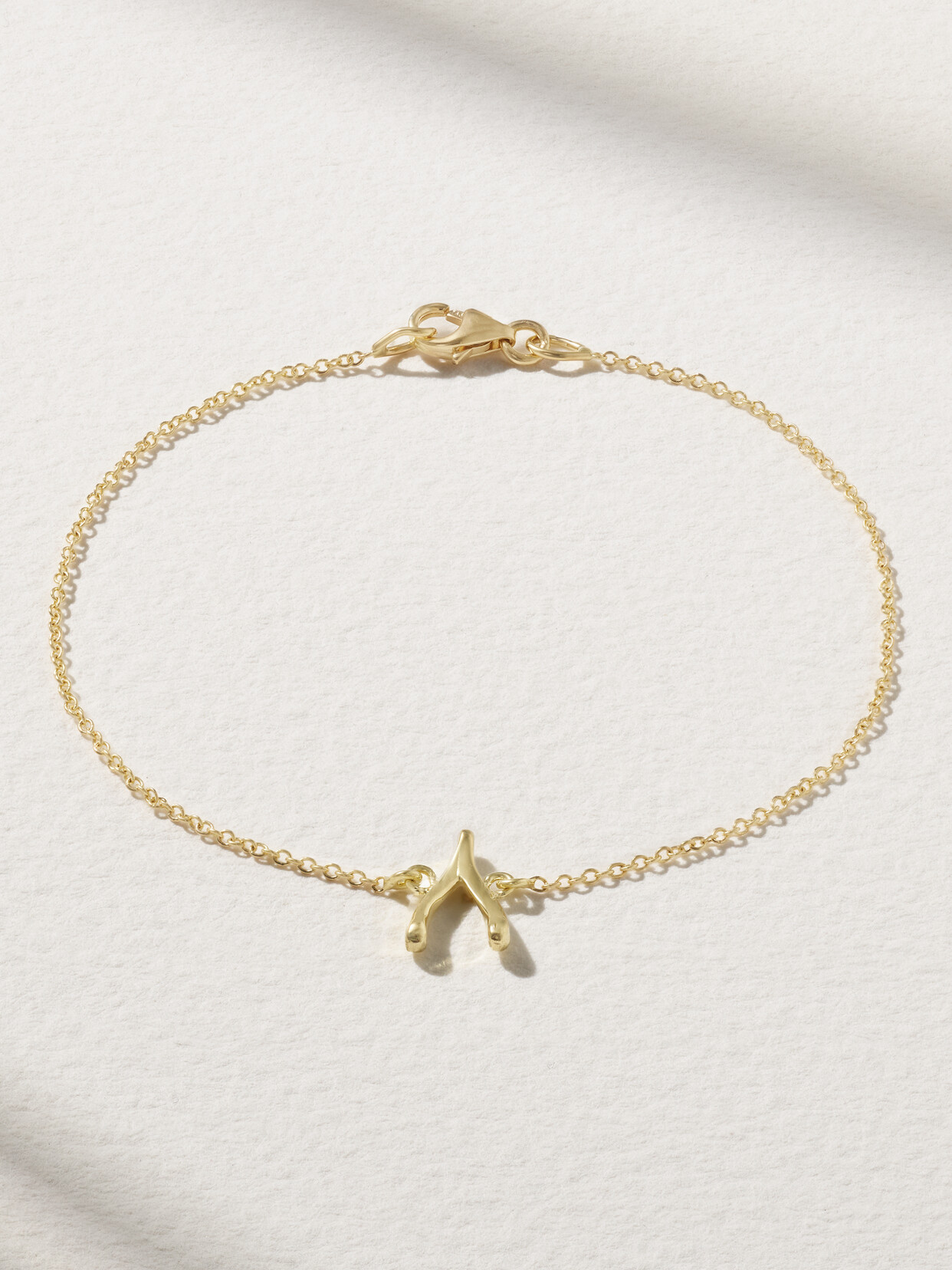 Jennifer Meyer - Mini Wishbone 18-karat Gold Bracelet - one size