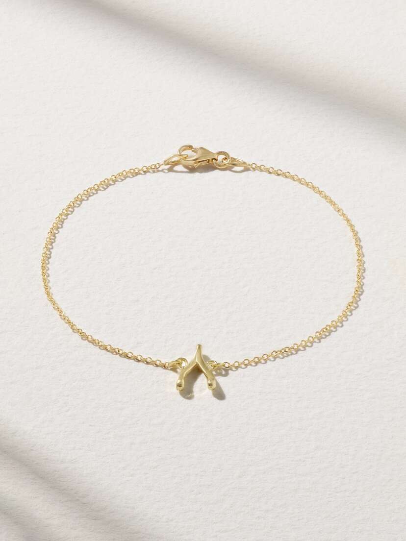 Jennifer Meyer Mini Wishbone 18-karat Gold Bracelet