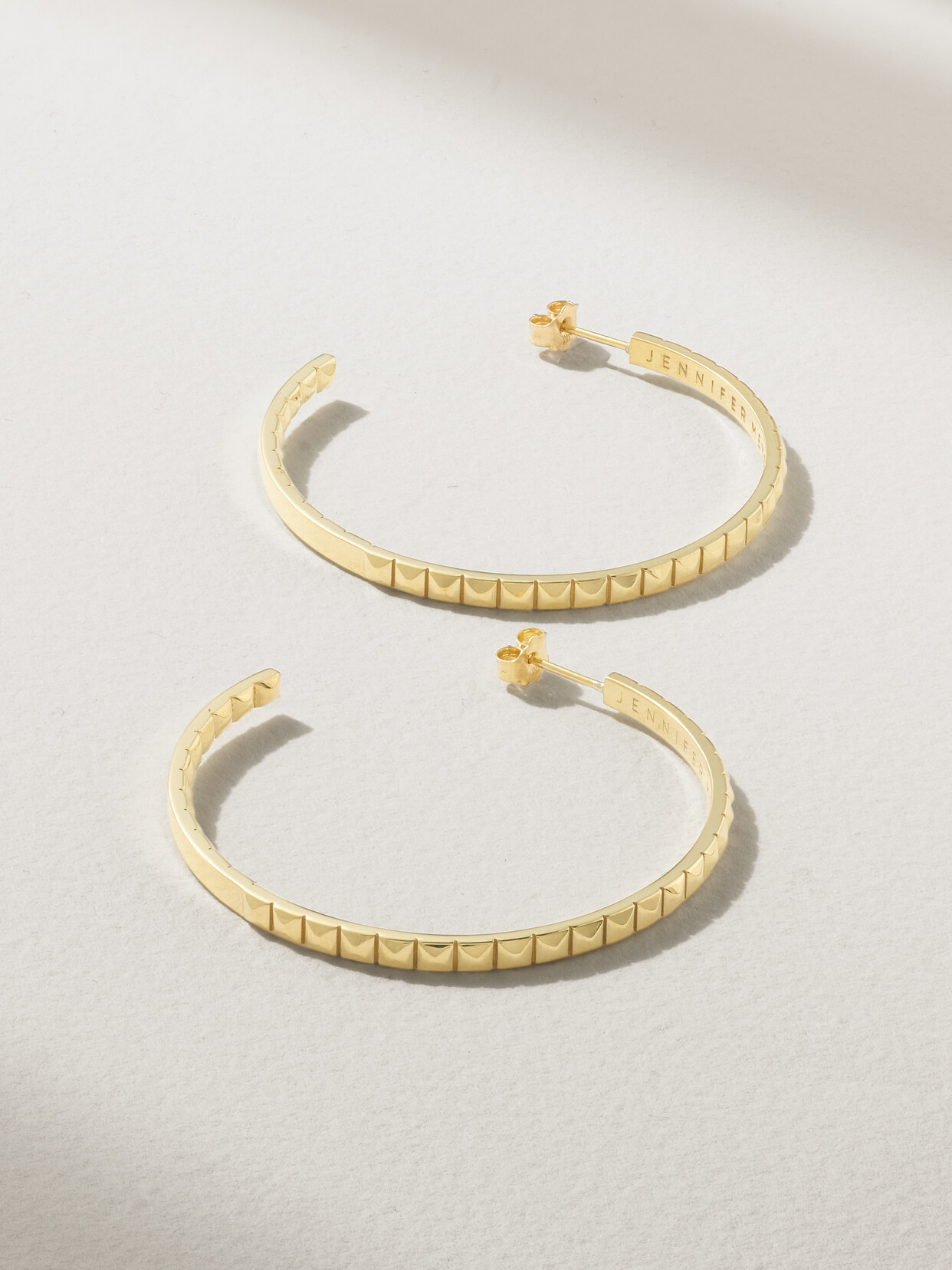 Jennifer Meyer - Medium Square 18-karat Gold Hoop Earrings - One size