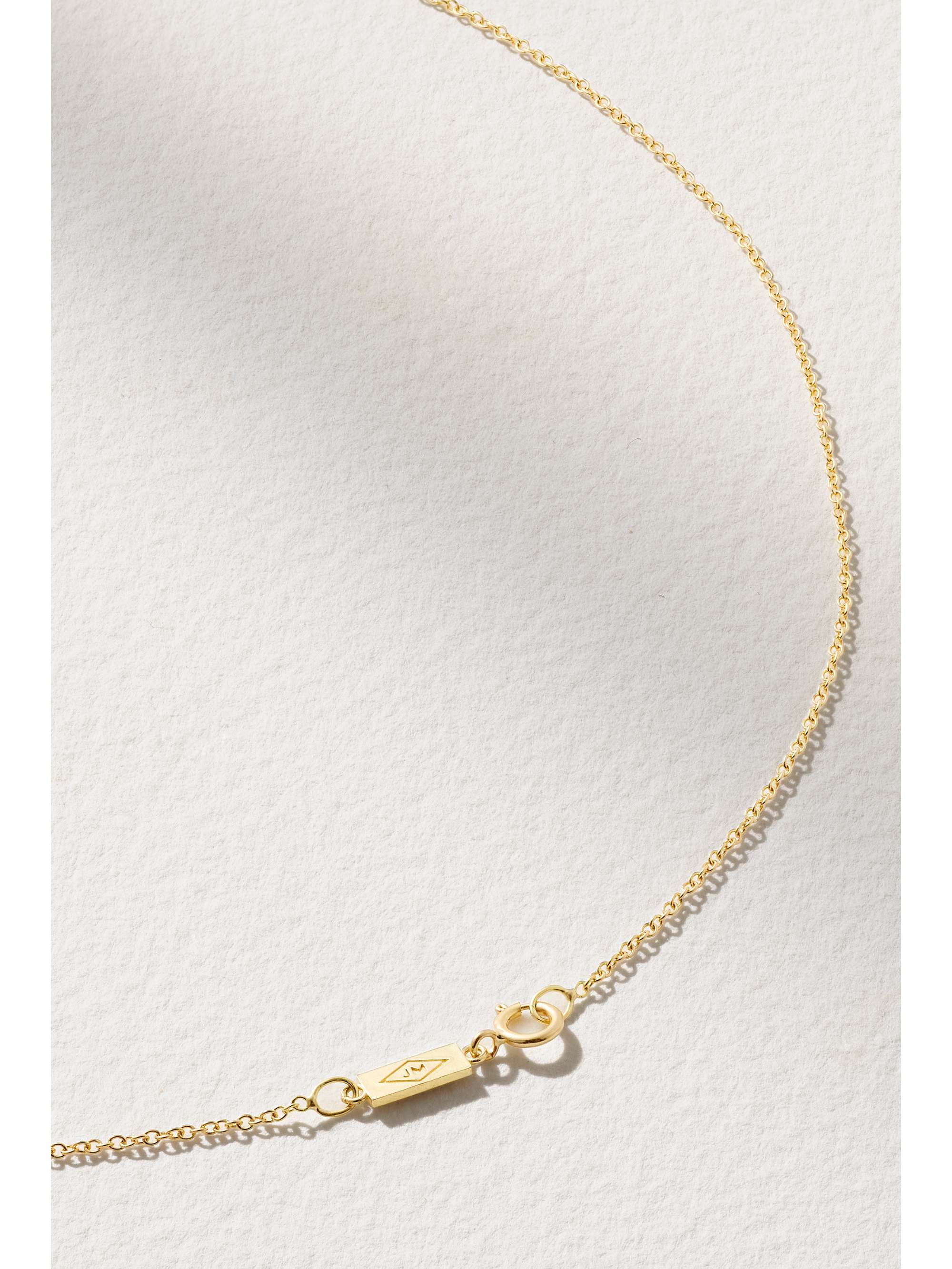 JENNIFER MEYER Mini Evil Eye 18-karat gold, turquoise and lapis lazuli necklace