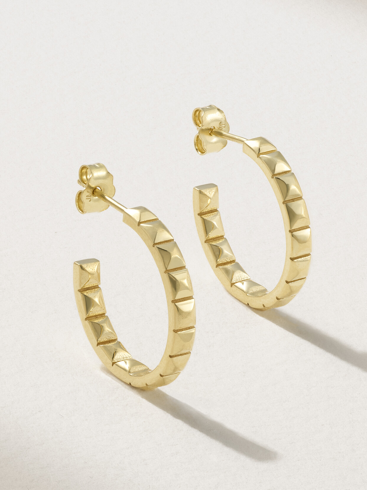 Jennifer Meyer - Small Square 18-karat Gold Hoop Earrings - one size