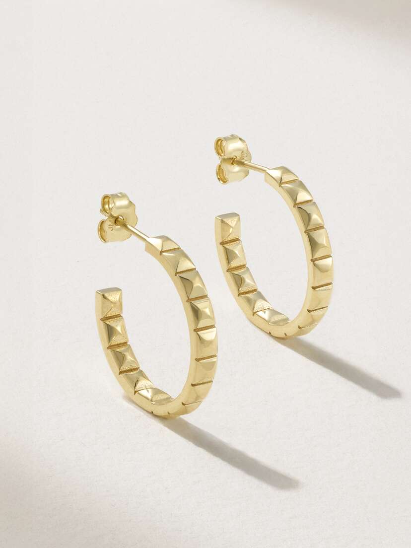 Jennifer Meyer Small Square 18-karat Gold Hoop Earrings