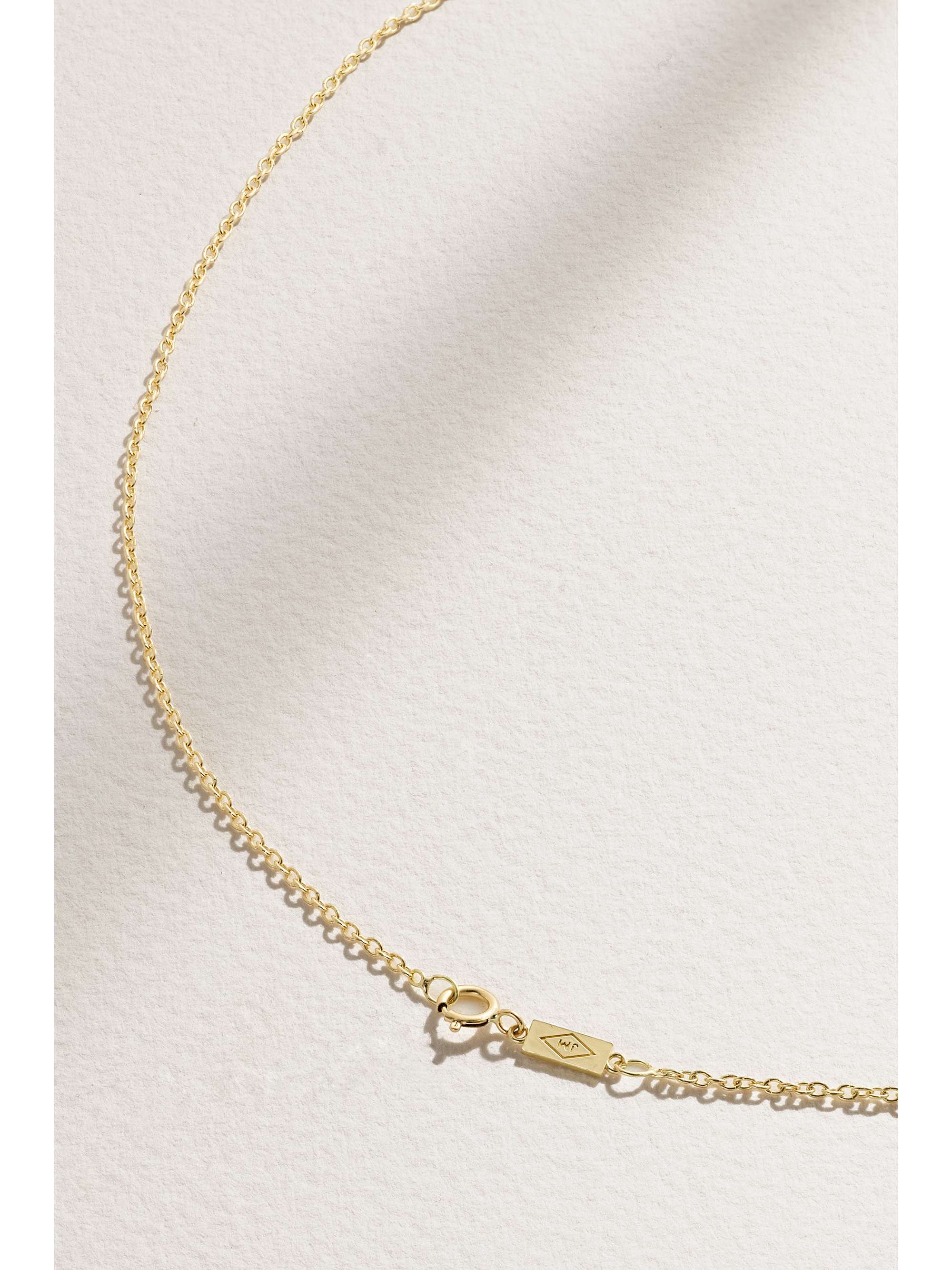 JENNIFER MEYER Large Open Heart 18-karat gold, diamond and turquoise necklace