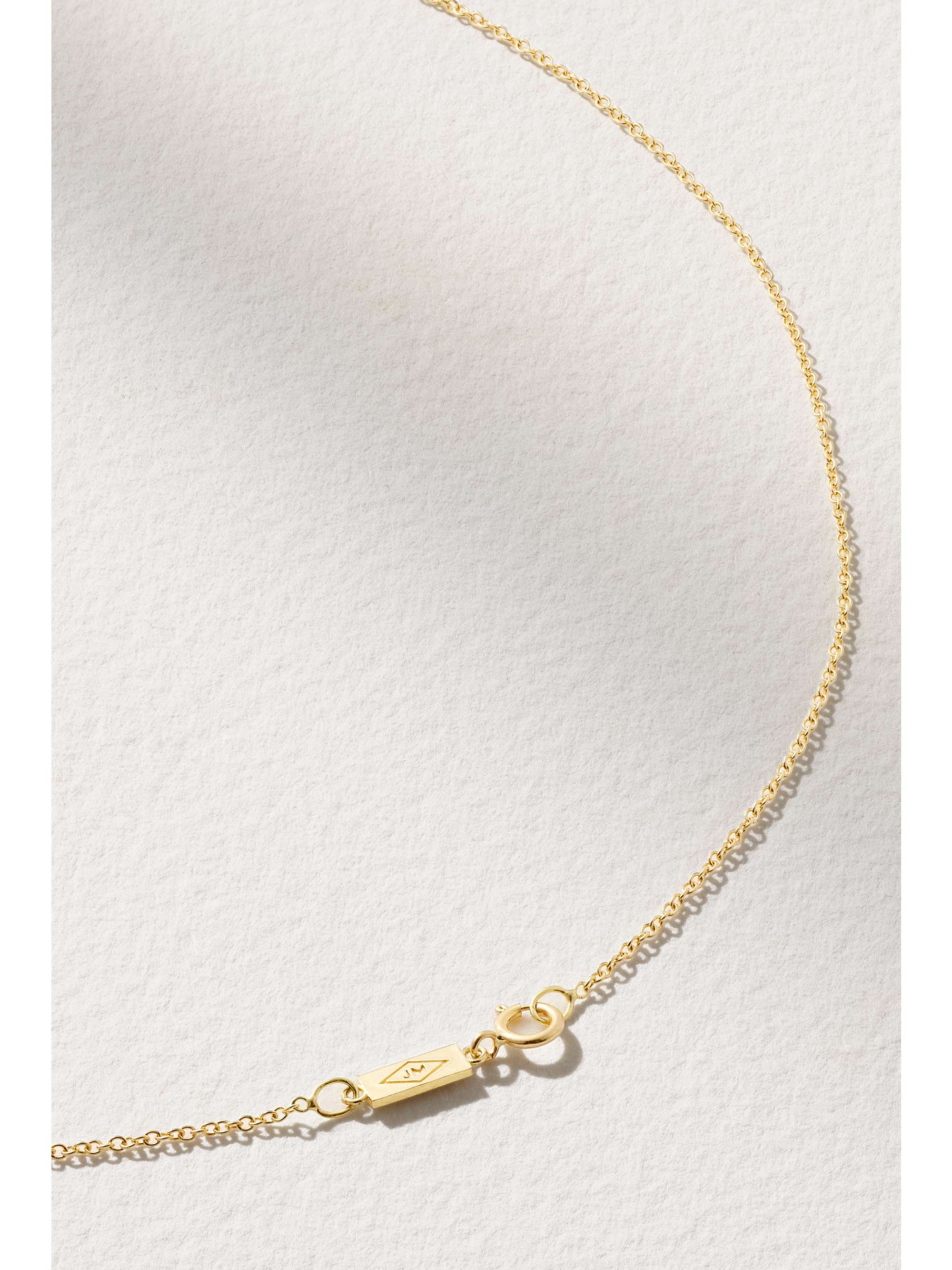 JENNIFER MEYER Mini Evil Eye 18-karat gold, turquoise and lapis lazuli necklace