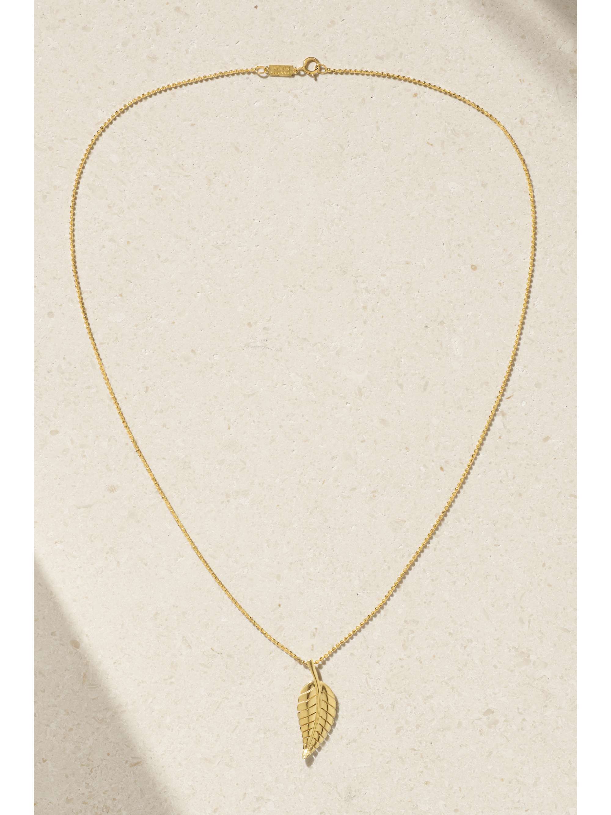JENNIFER MEYER Small Leaf 18-karat gold necklace