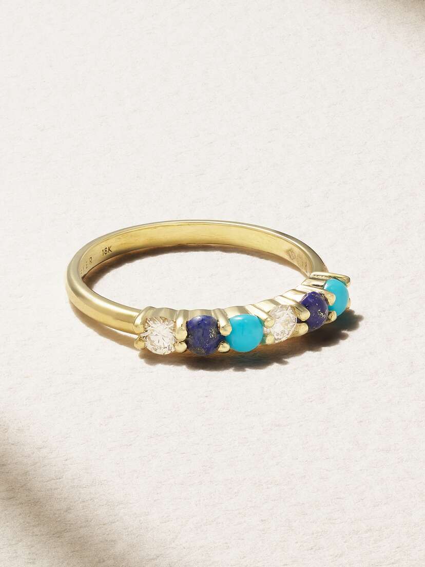 Jennifer Meyer 18-karat Gold Multi-stone Ring