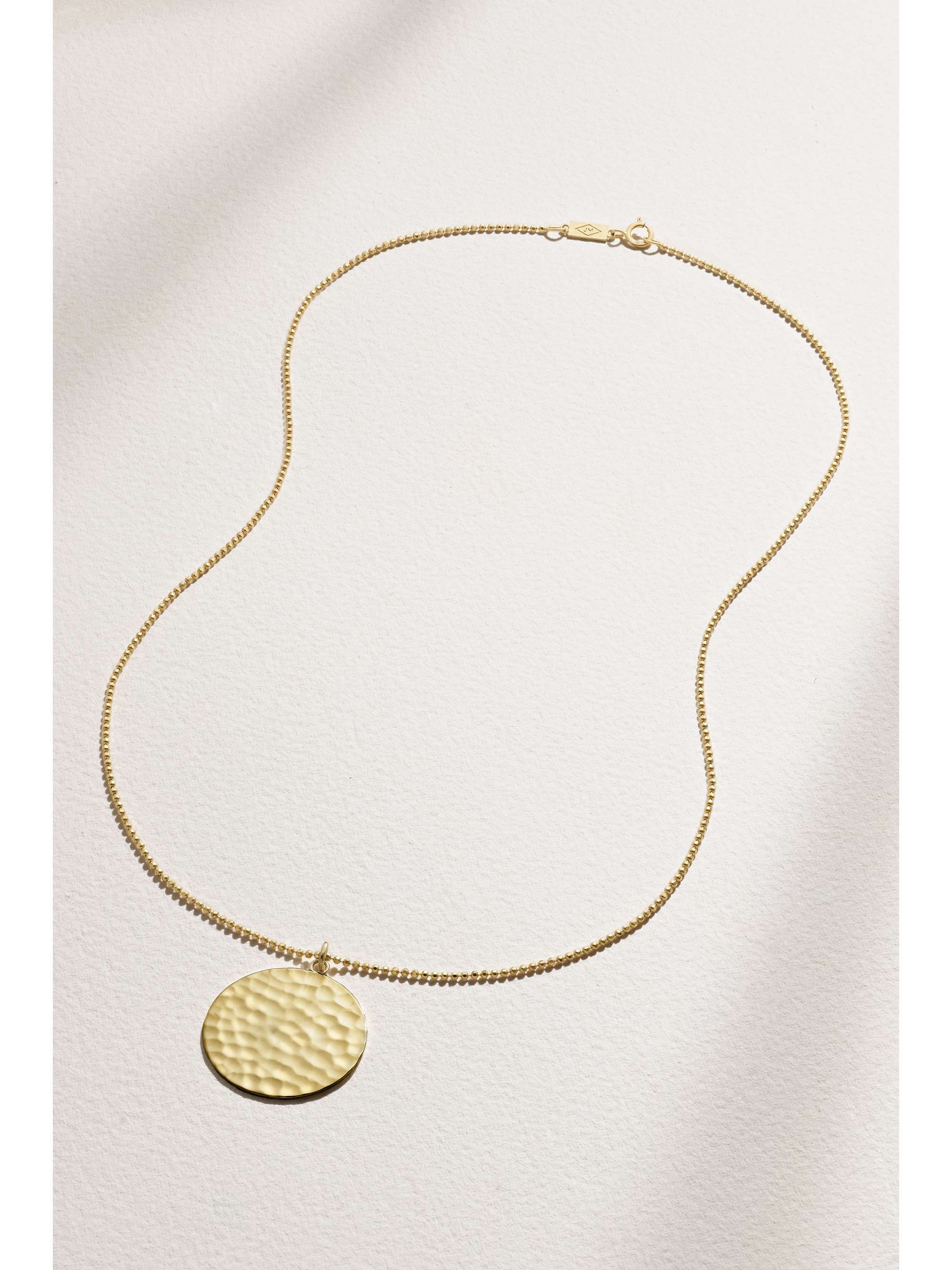 JENNIFER MEYER Hammered 18-karat gold necklace