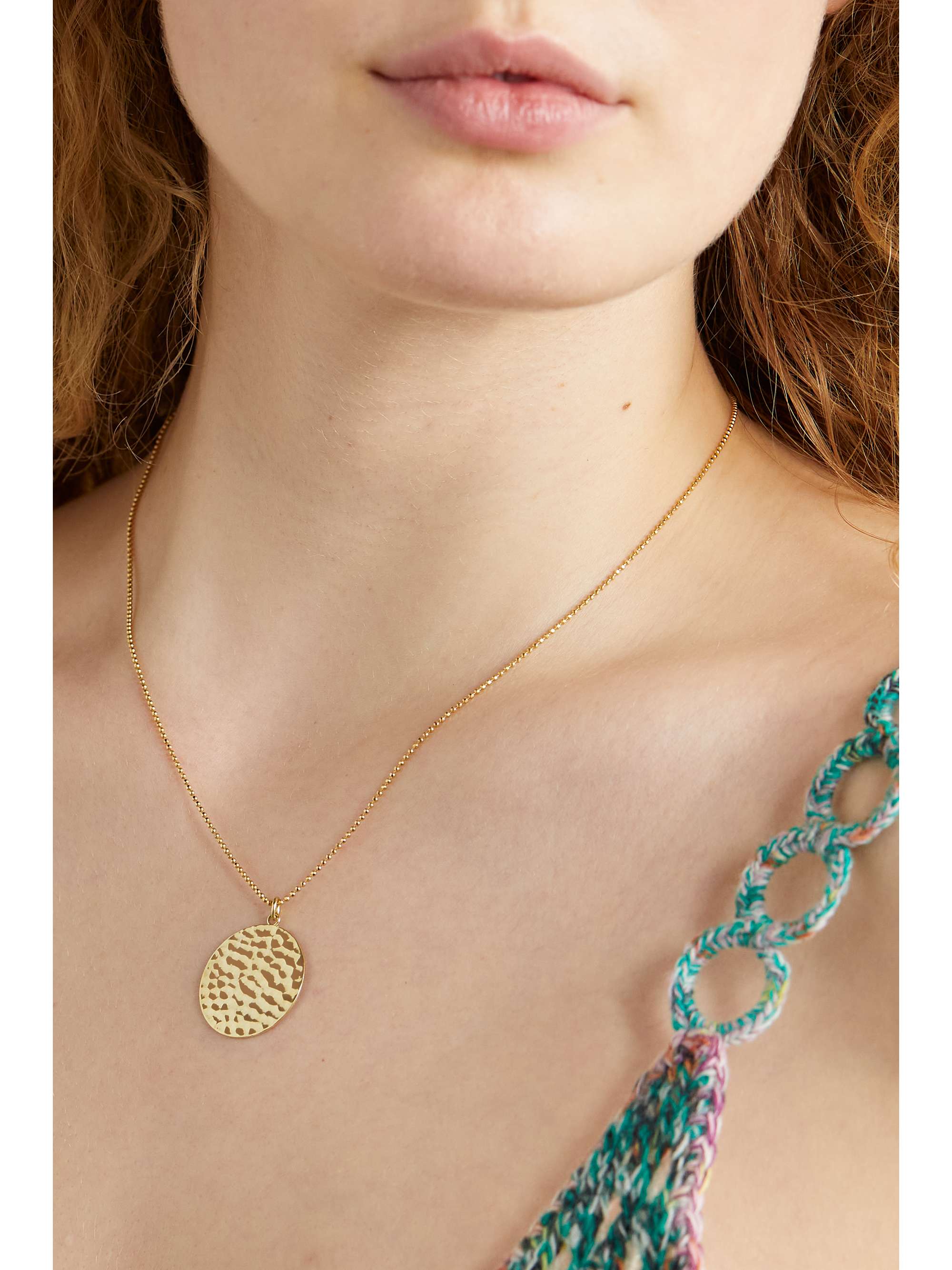 JENNIFER MEYER Hammered 18-karat gold necklace