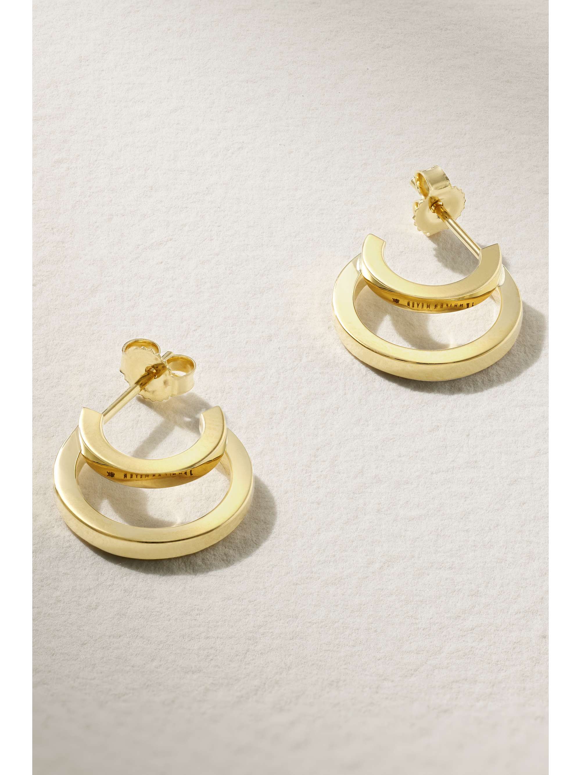 JENNIFER MEYER Mini Double 18-karat gold hoop earrings
