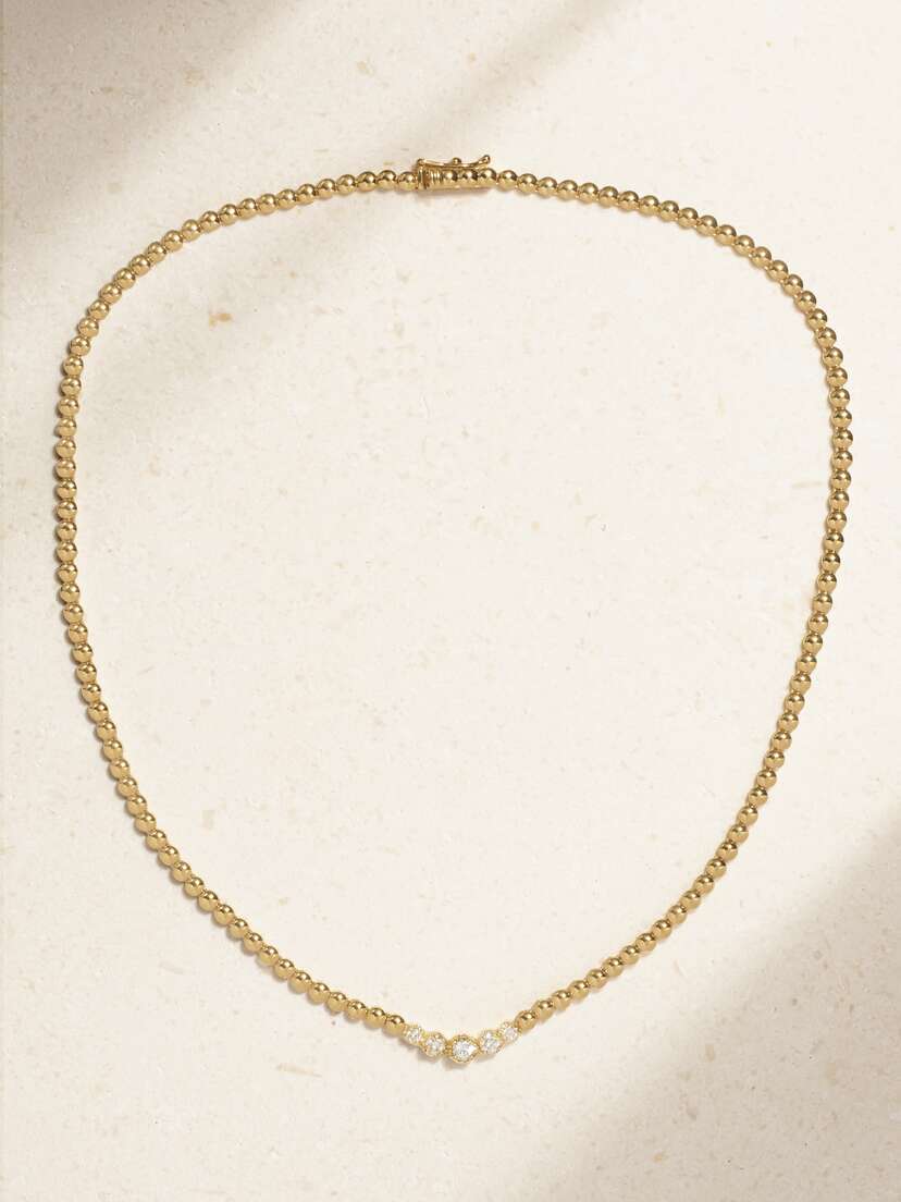 Jennifer Meyer 18-karat Gold Diamond Necklace
