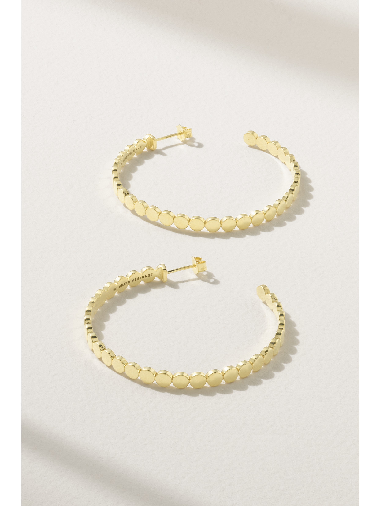 Jennifer Meyer - Mini Circle Link Medium 18-karat Gold Hoop Earrings - One size