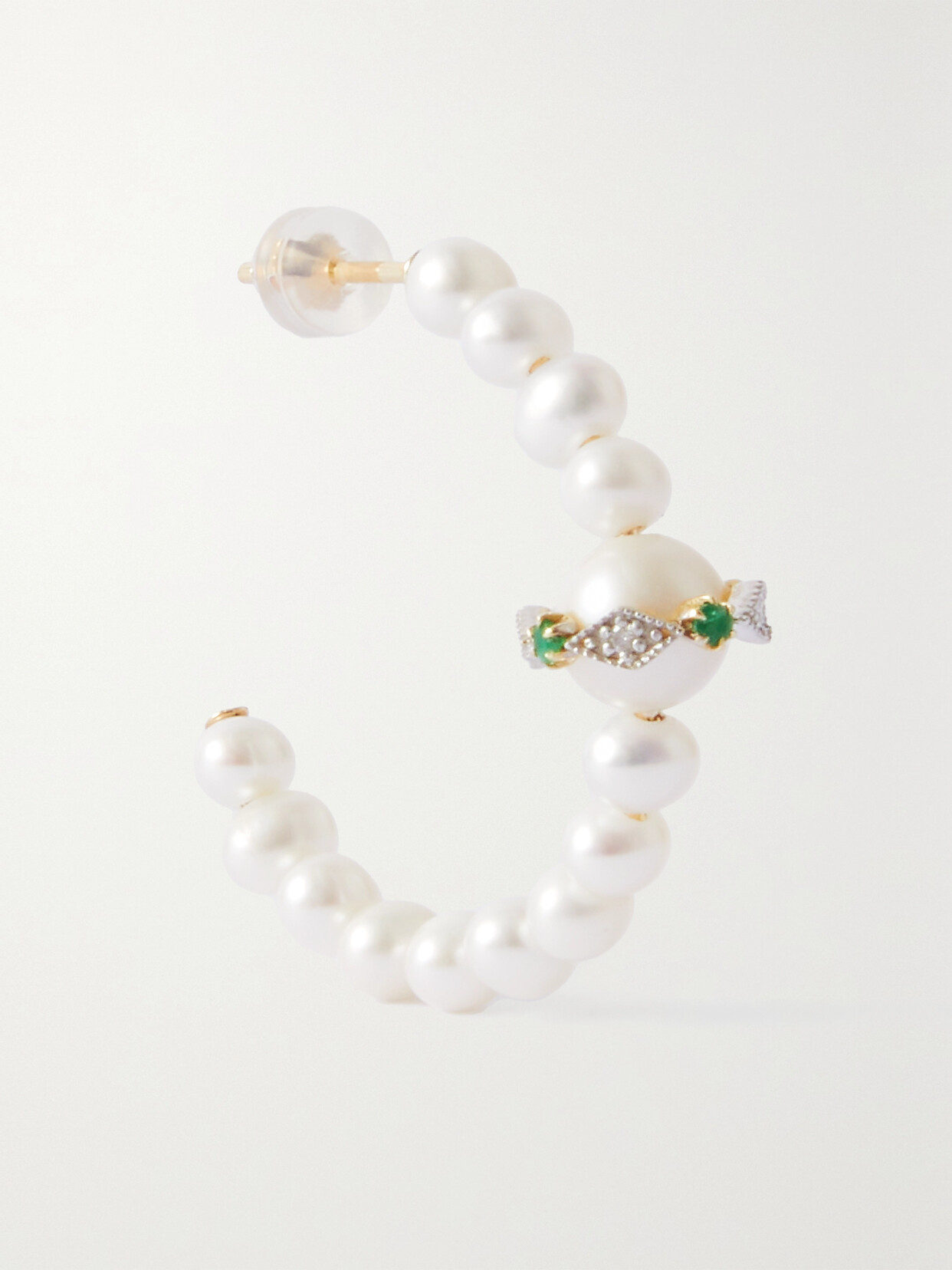 Pascale Monvoisin - Chelsea N°1 9-karat Gold And Sterling Silver Multi-stone Single Earring - One size