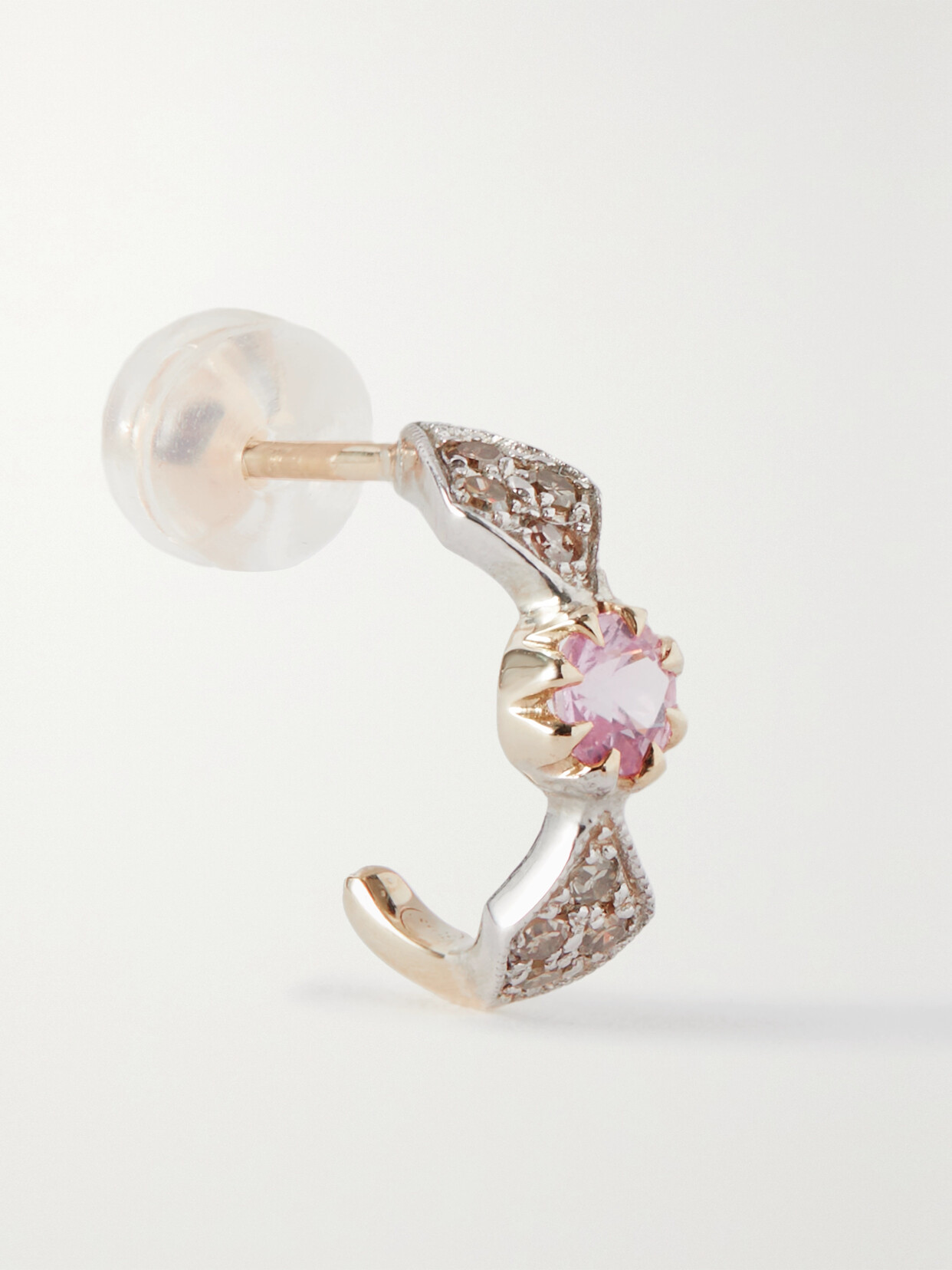 Pascale Monvoisin Adele N°1 9-karat Gold, Sterling Silver, Diamond And Sapphire Single Earring