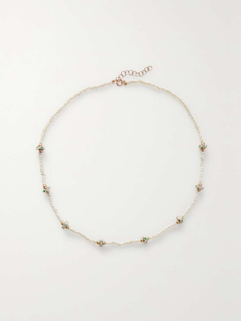 Pascale Monvoisin Chelsea N°1 9-karat Gold, Sterling Silver And Multi-stone Necklace