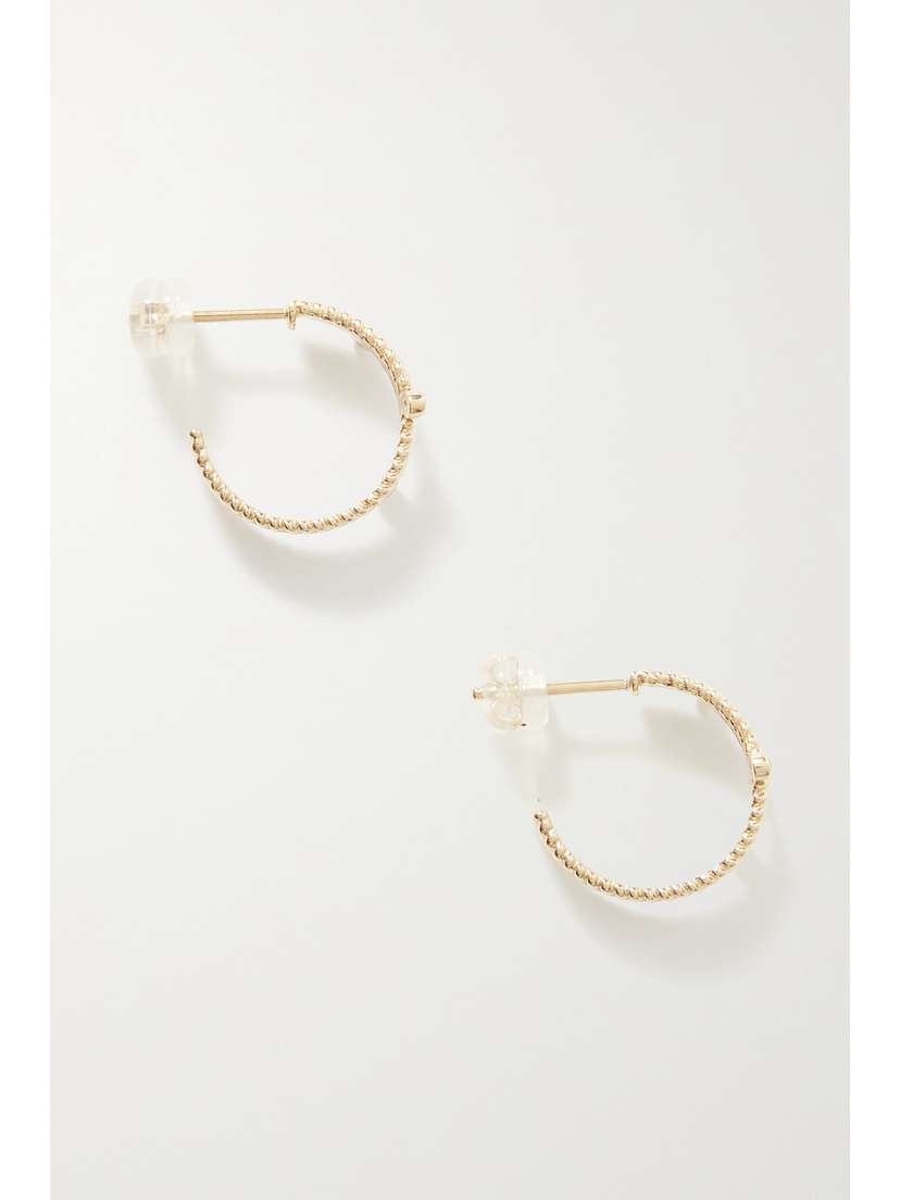 Pascale Monvoisin Jil N°1 9-karat Gold Diamond Hoop Earrings