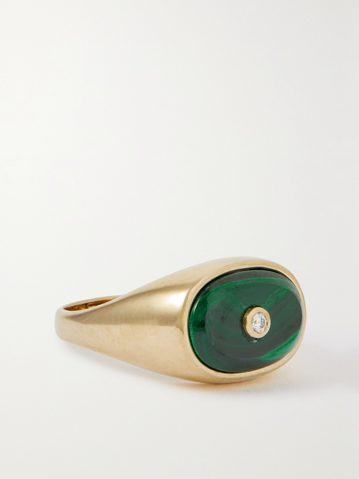 Pascale Monvoisin - Orso 9-karat Gold, Malachite And Diamond Signet Ring - Green