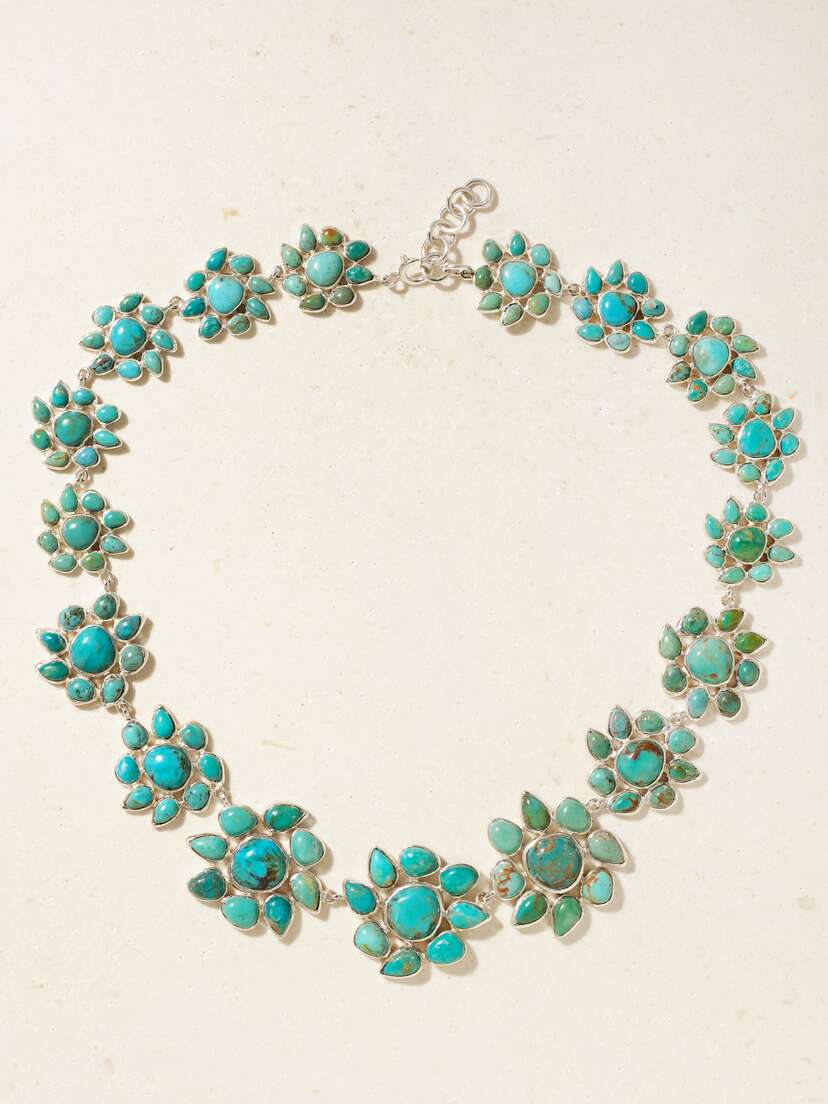 Pascale Monvoisin Gloria N°2 Sterling Silver Turquoise Necklace