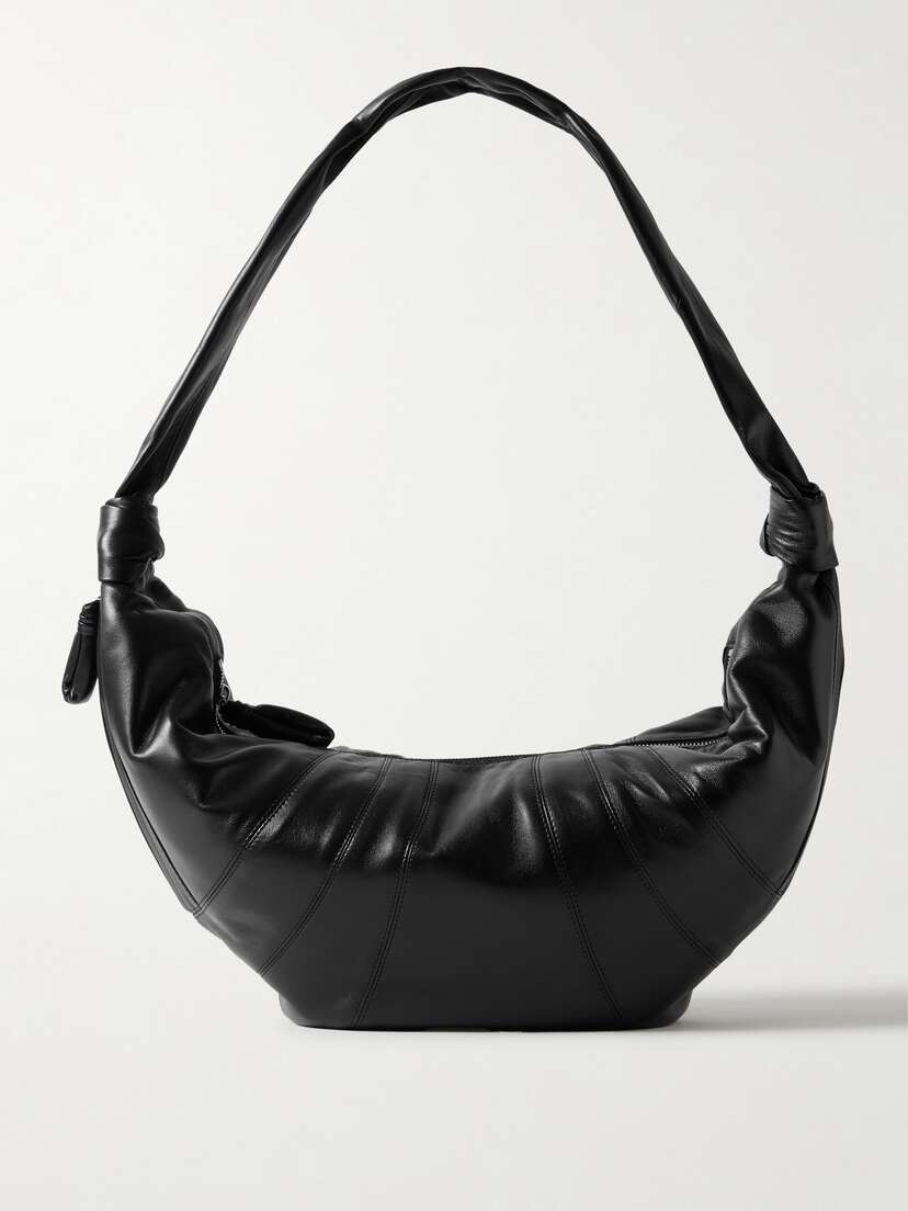 Lemaire Croissant Large Paneled Leather Shoulder Bag