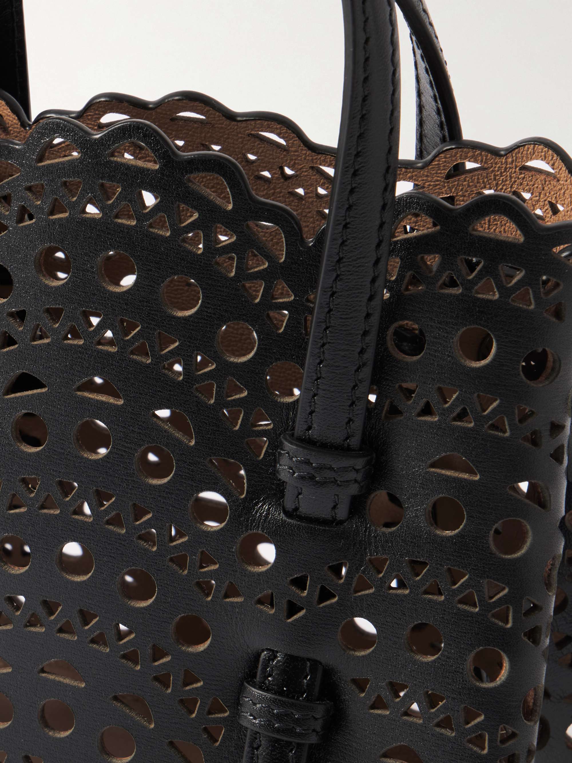 ALAÏA Le Mina 16 Vienne Wave leather tote