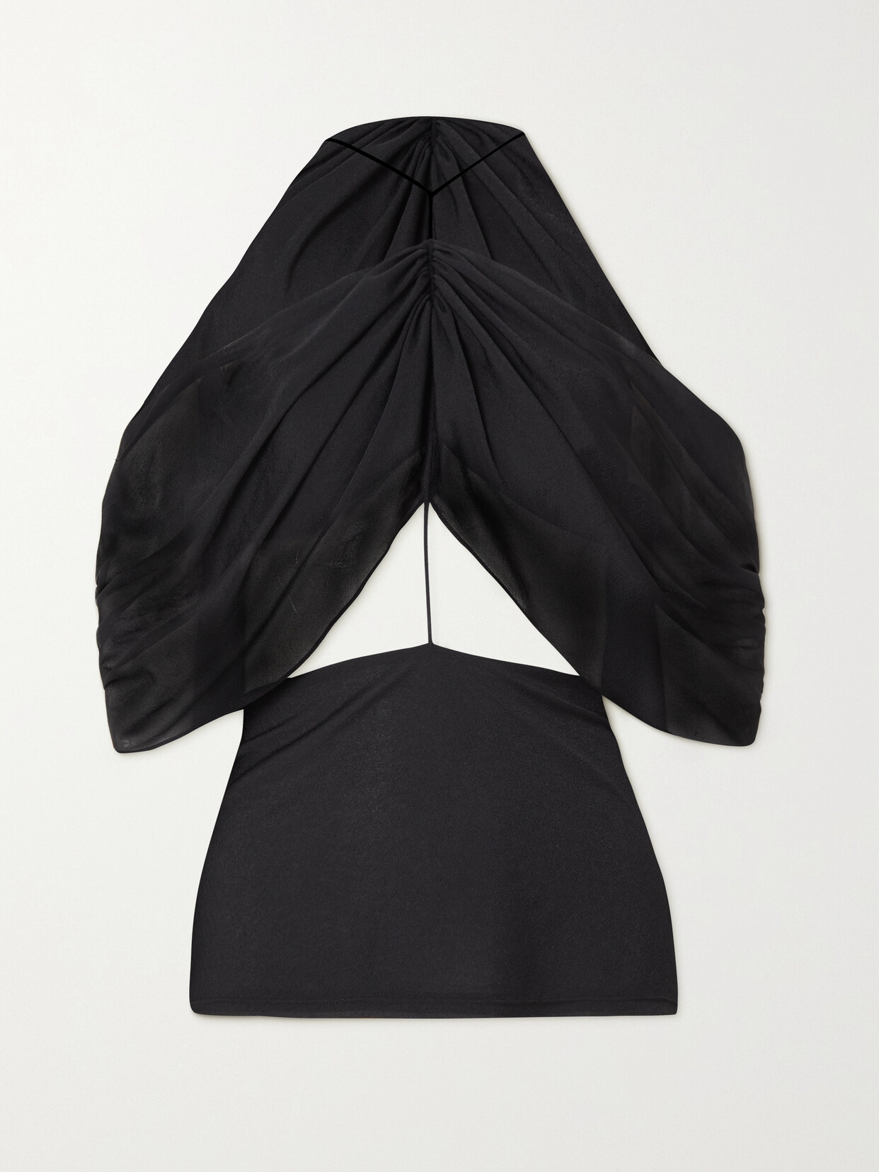 JW Anderson - Off-the-shoulder Cutout Draped Jersey Top - Black