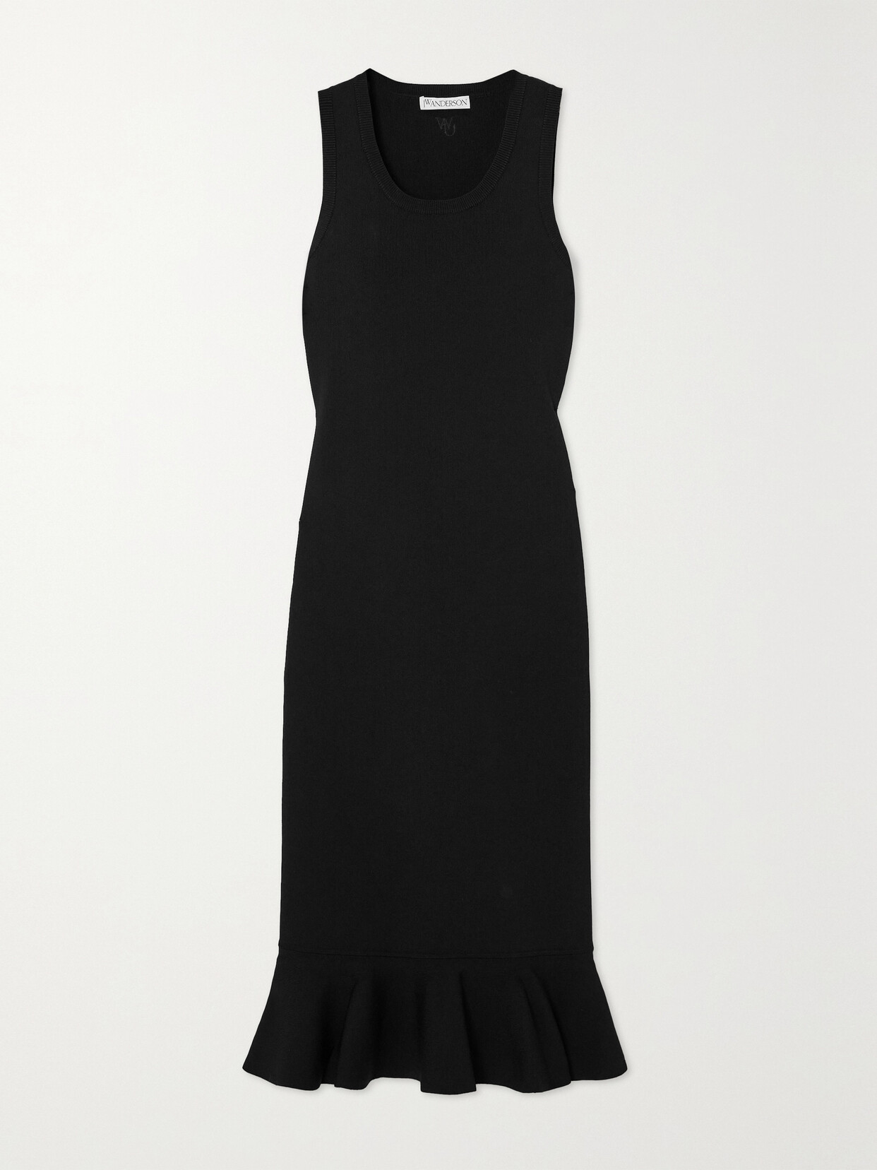 JW Anderson Ruffled Knitted Midi Dress