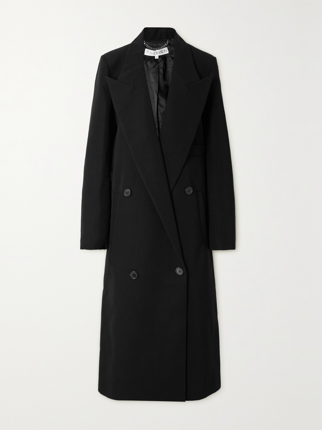 JW Anderson - Double-breasted Knitted Coat - Black