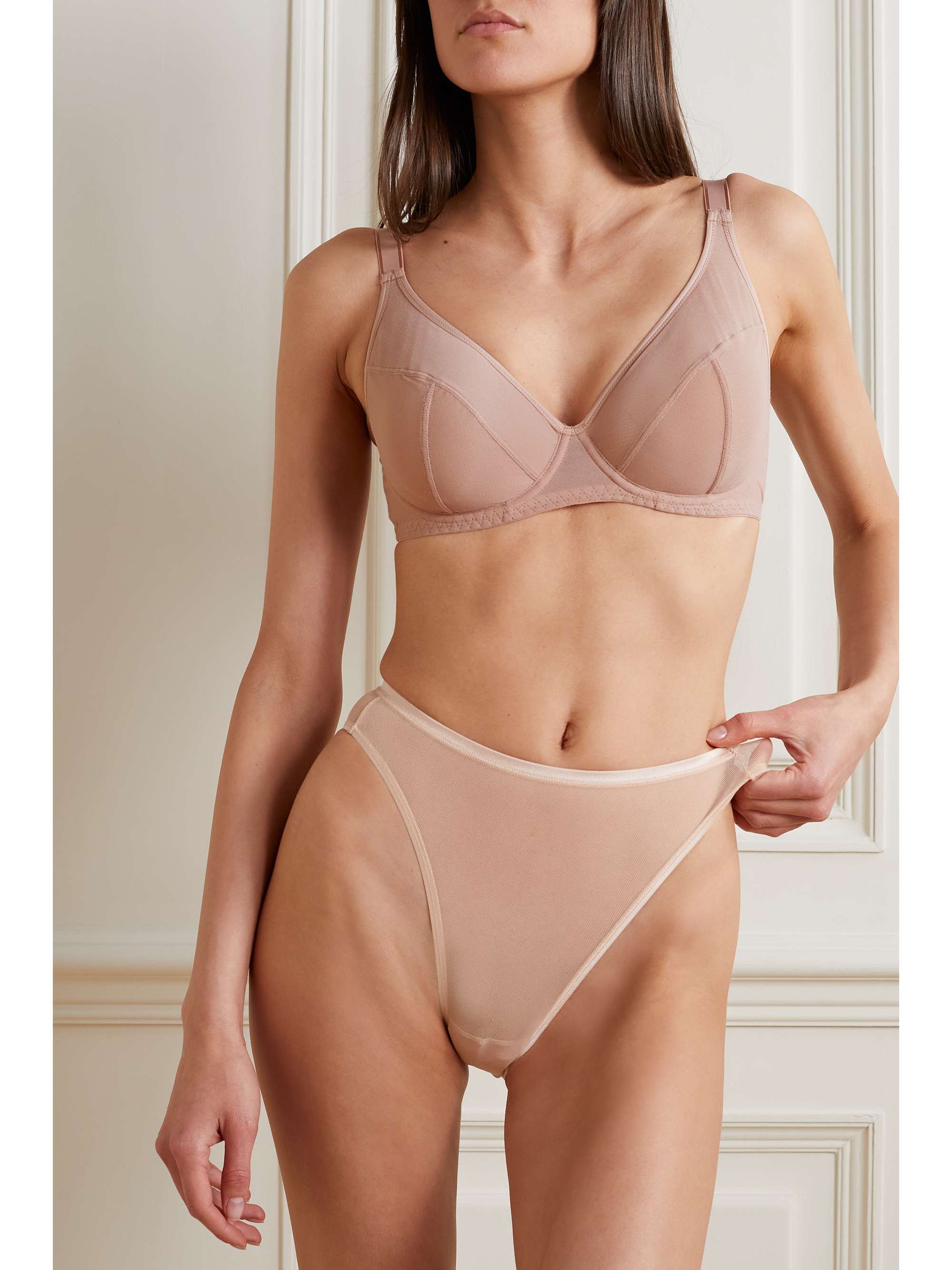 Soiré Confidence mesh underwired soft-cup bra