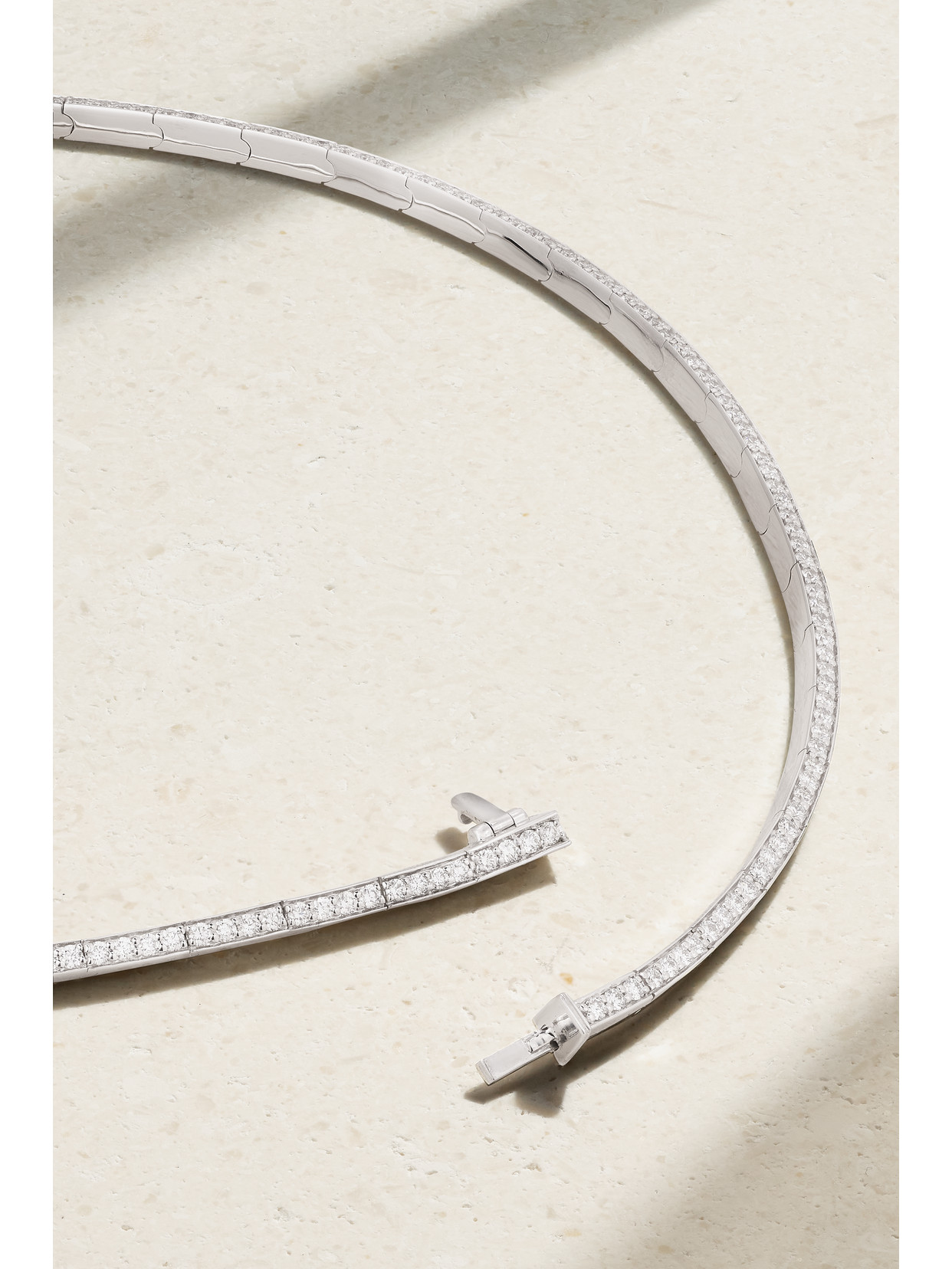 De Beers Portraits Of Nature Butterfly 18-karat White Gold Diamond Necklace In Gold