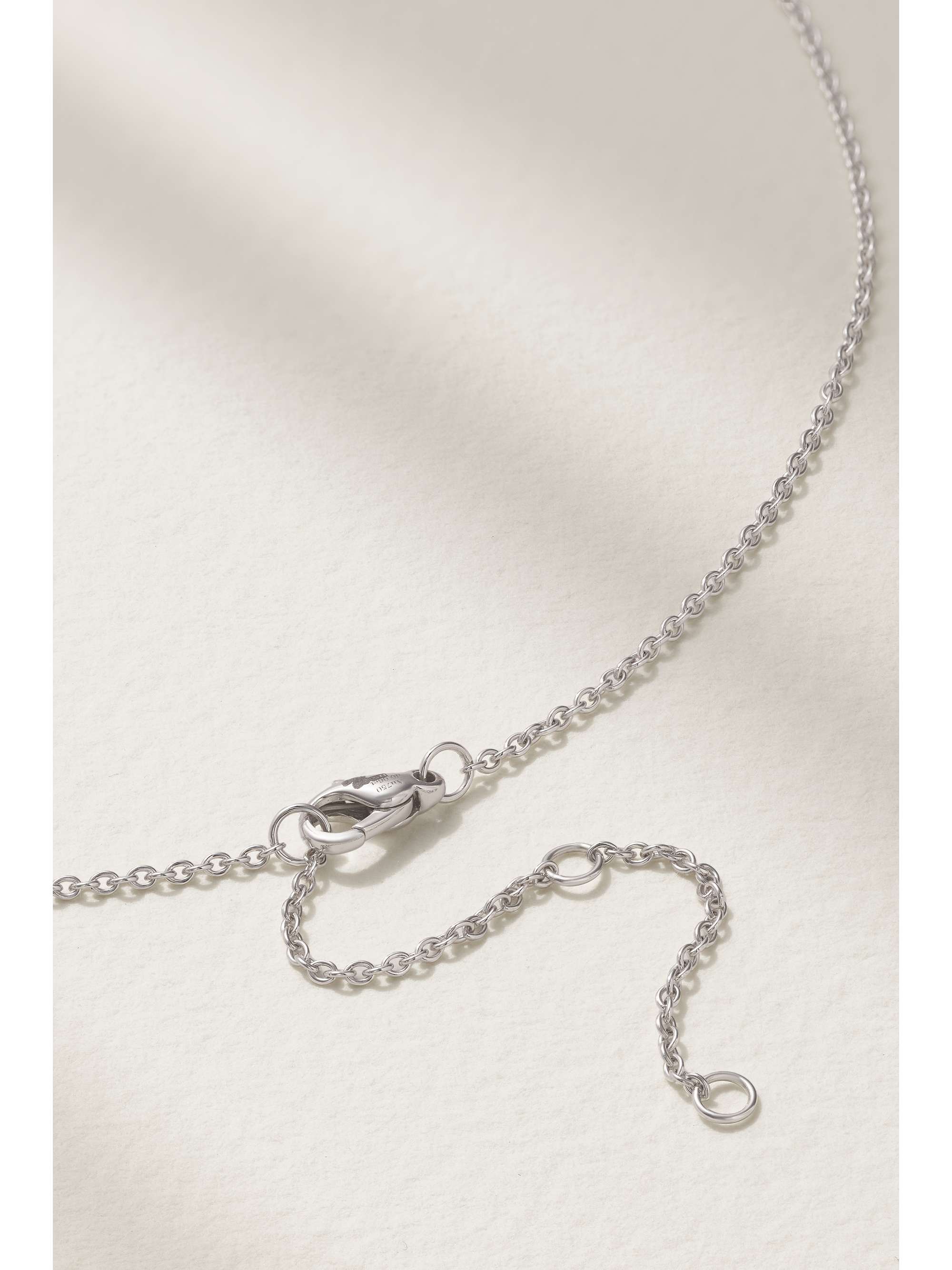 DE BEERS Dewdrop 18-karat white gold diamond necklace