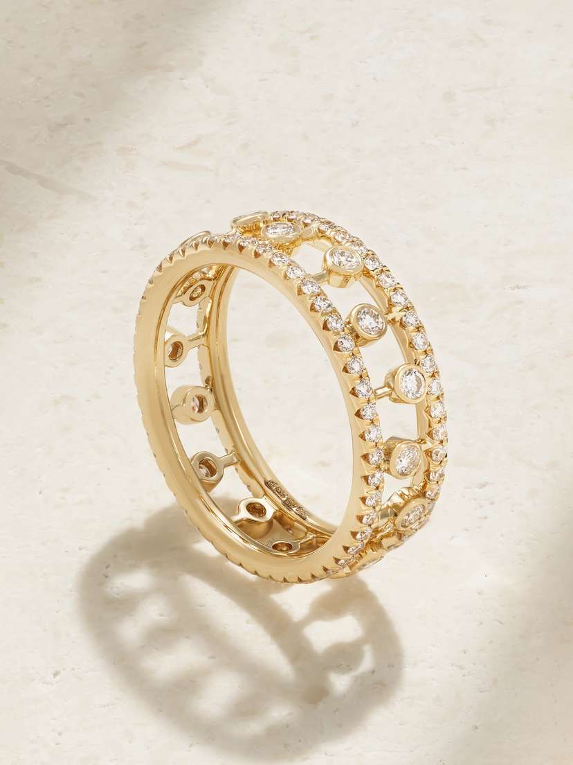 De Beers Dewdrop 18-karat Gold Diamond Ring