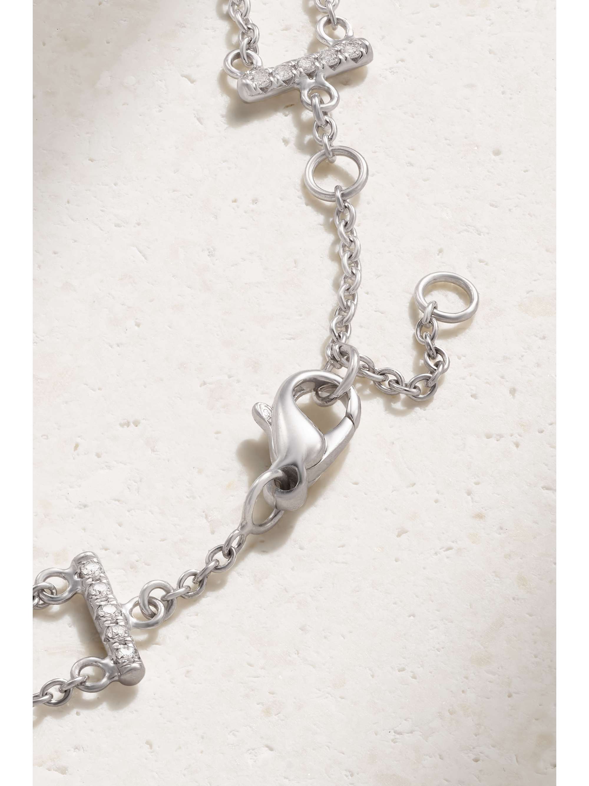 DE BEERS Enchanted Lotus 18-karat white gold diamond bracelet