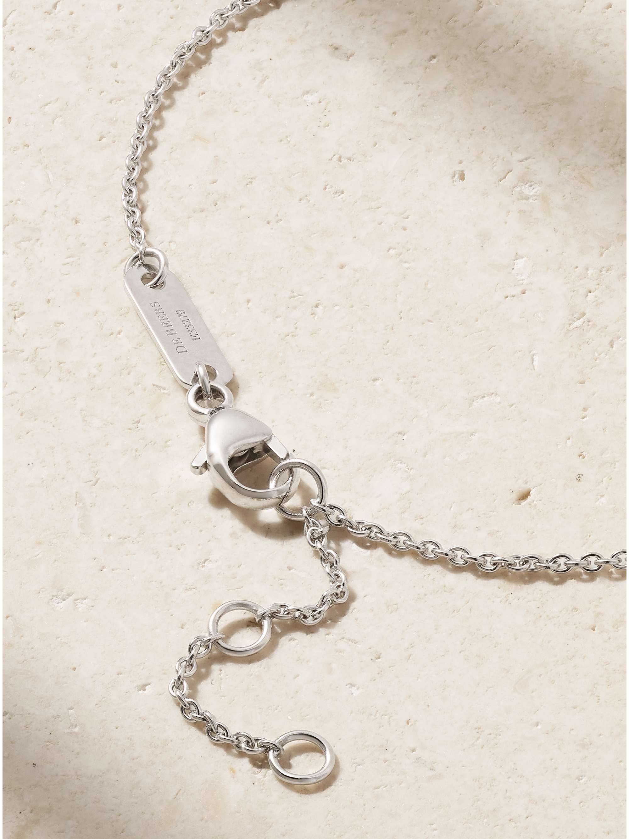 DE BEERS Enchanted Lotus 18-karat white gold diamond bracelet